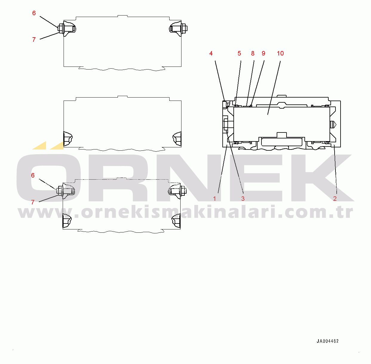 Komatsu WA320PZ-6 S/N 70452-UP Hydrostatic Transmission (HST) Pump and Motor, Inner Parts, Pump (4/17) (#70452-)
