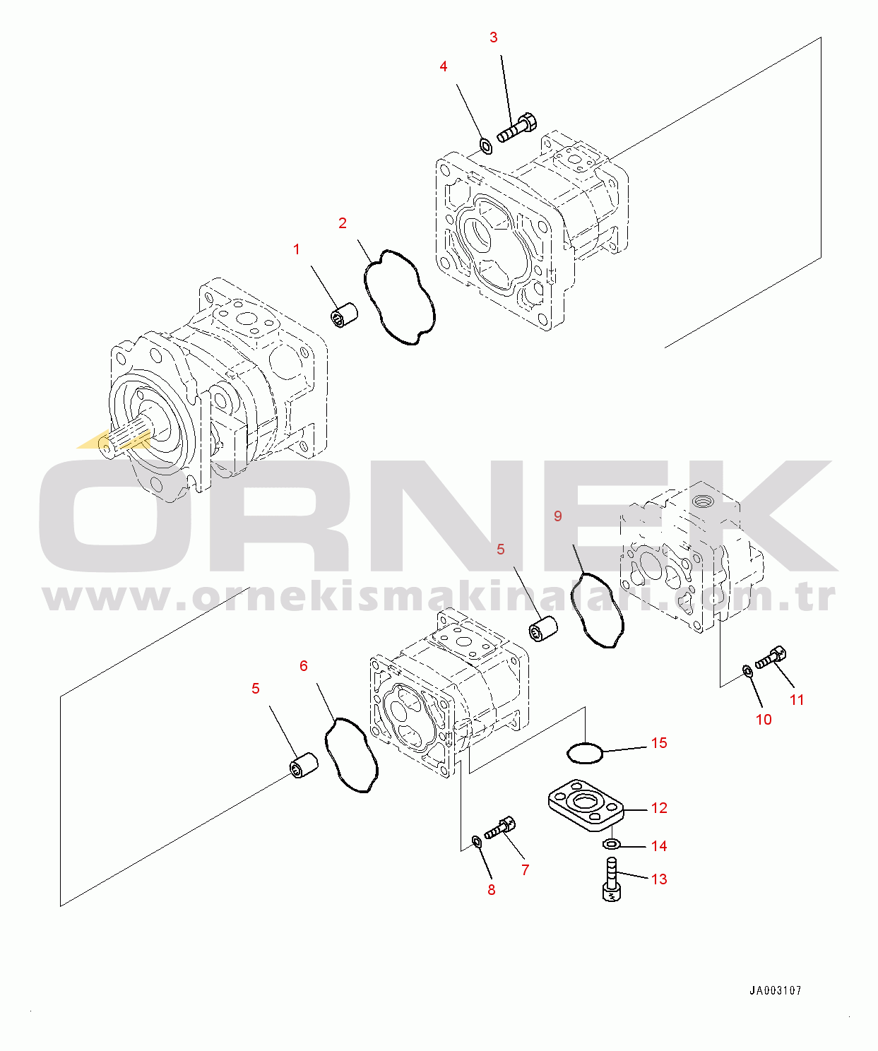 Komatsu WA320PZ-6 S/N 70452-UP (For EU) Hydraulic Oil Pump, Inner Parts, Pump (5/5) (#70452-)