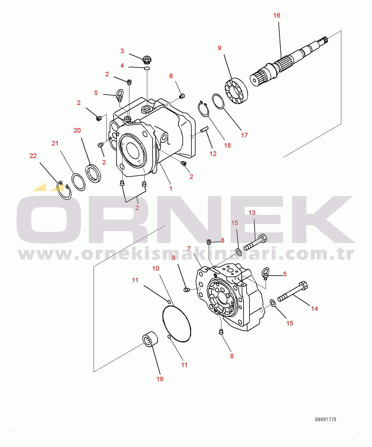 Komatsu D85PX-15E0 S/N 11609-UP (ecot3) Power Train Oil Cooler Piping, Inner Parts, Pump (1/6) (#11609-)