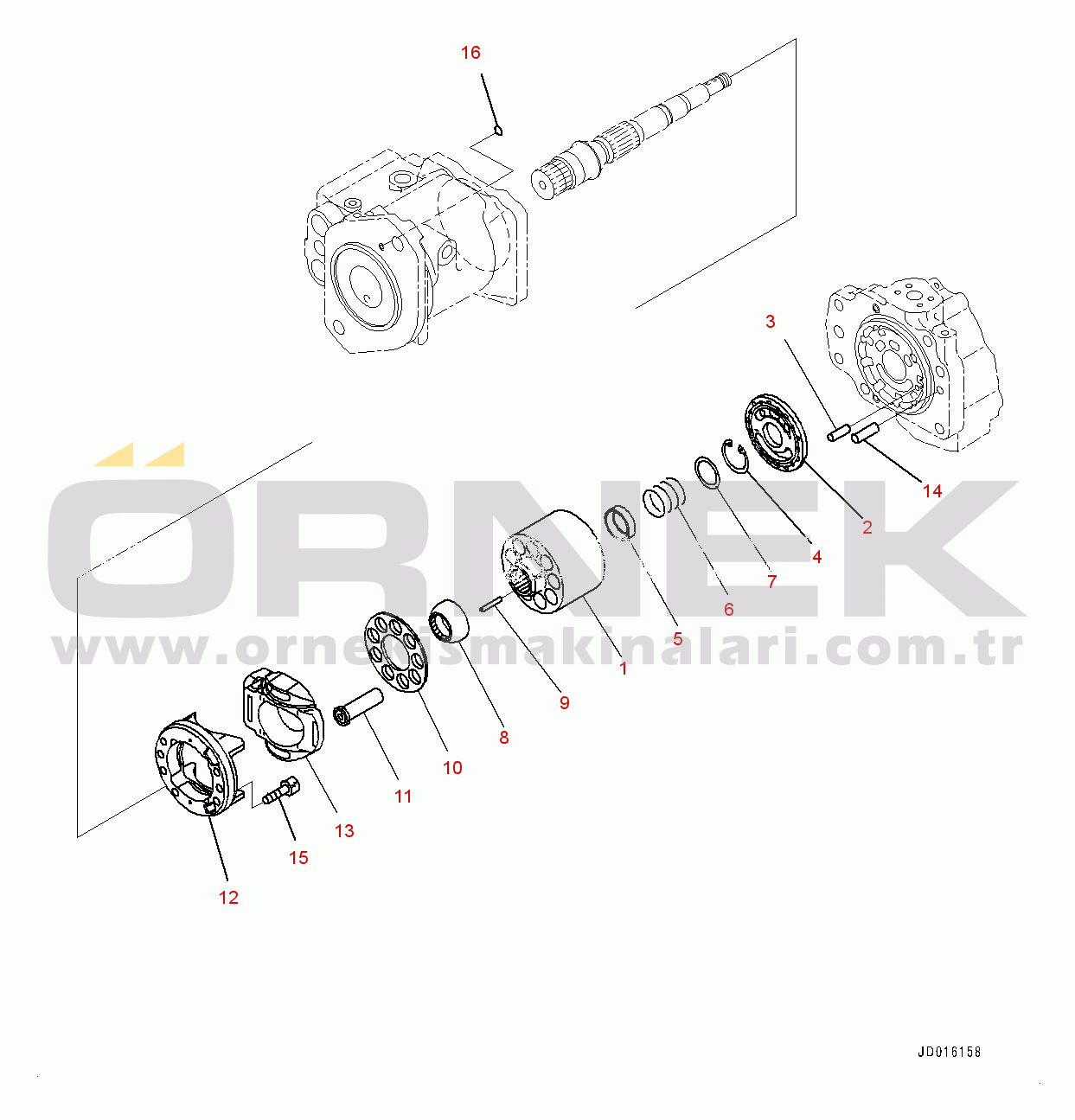 Komatsu D85PX-15E0 S/N 11609-UP (ecot3) Power Train Oil Cooler Piping, Inner Parts, Pump (2/6) (#11609-)