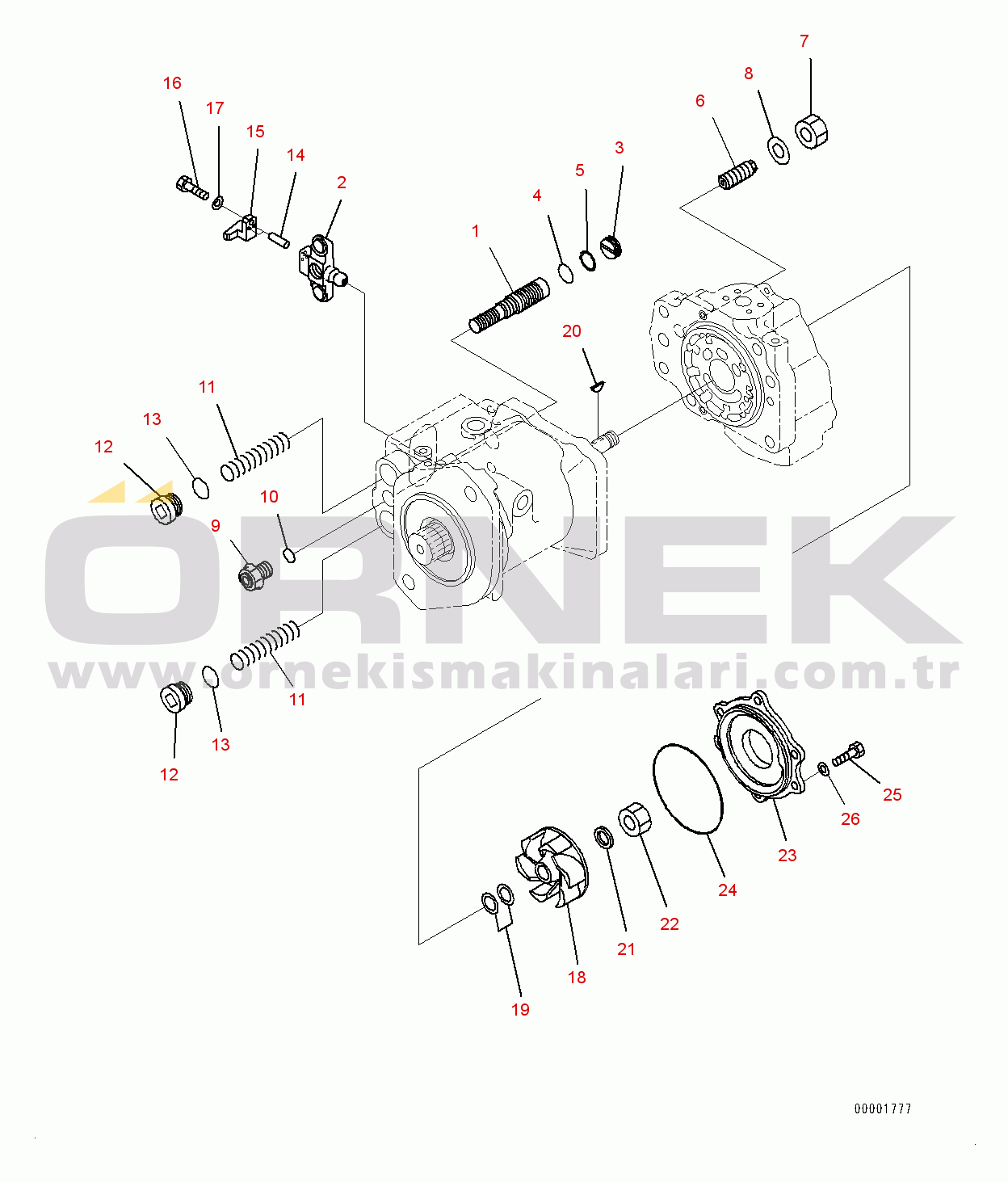 Komatsu D85PX-15E0 S/N 11609-UP (ecot3) Power Train Oil Cooler Piping, Inner Parts, Pump (3/6) (#11609-)