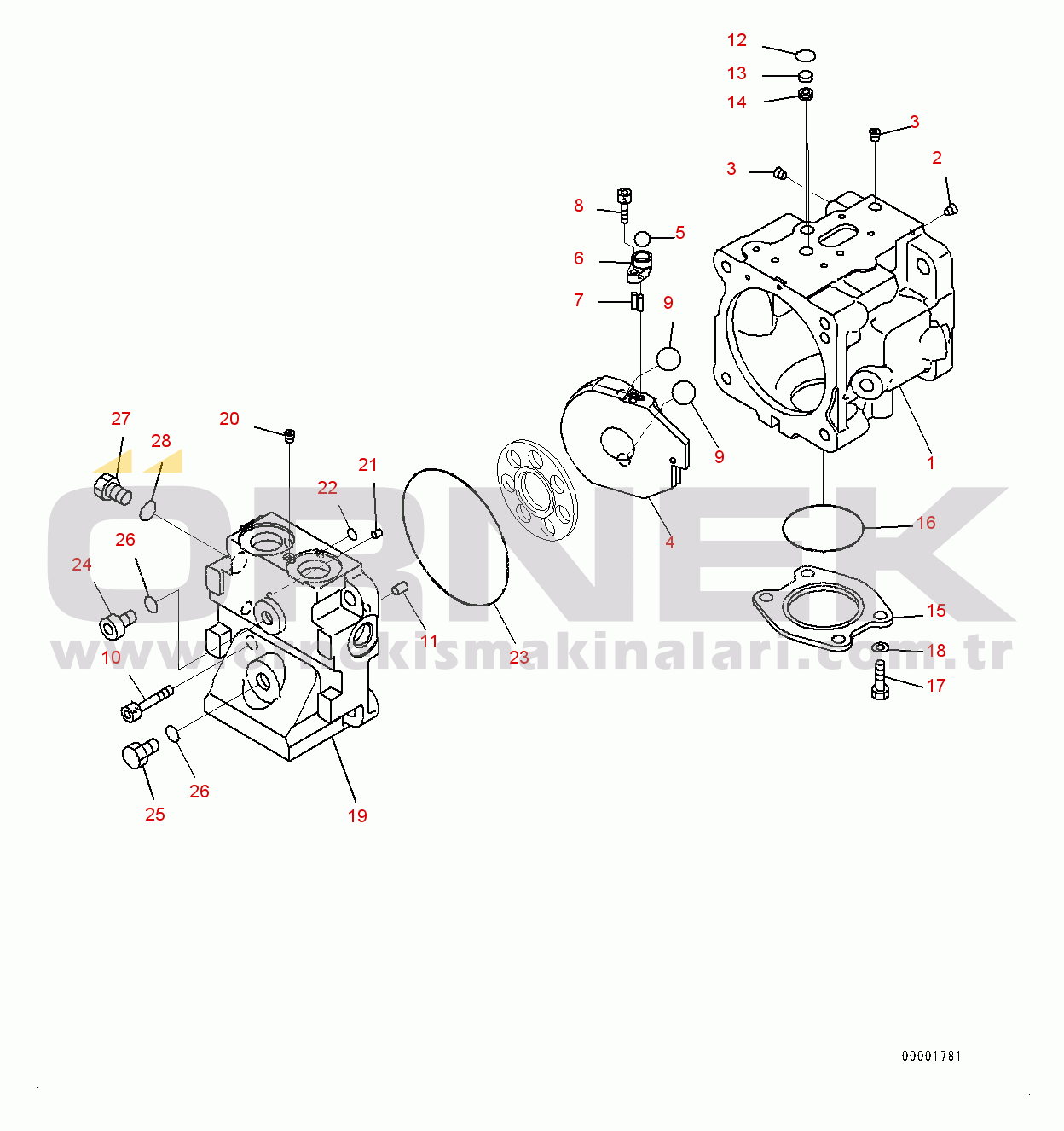 Komatsu D85PX-15E0 S/N 11609-UP (ecot3) Power Train Oil Cooler Piping, Fan Pump (1/5) (#11609-)