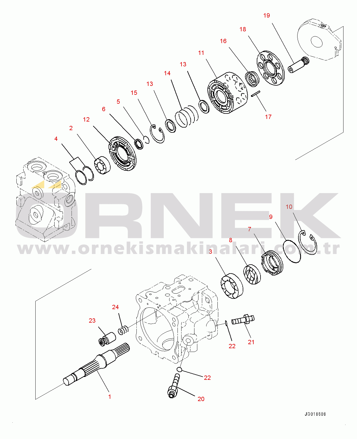 Komatsu D85PX-15E0 S/N 11609-UP (ecot3) Power Train Oil Cooler Piping, Fan Pump (2/5) (#11609-)