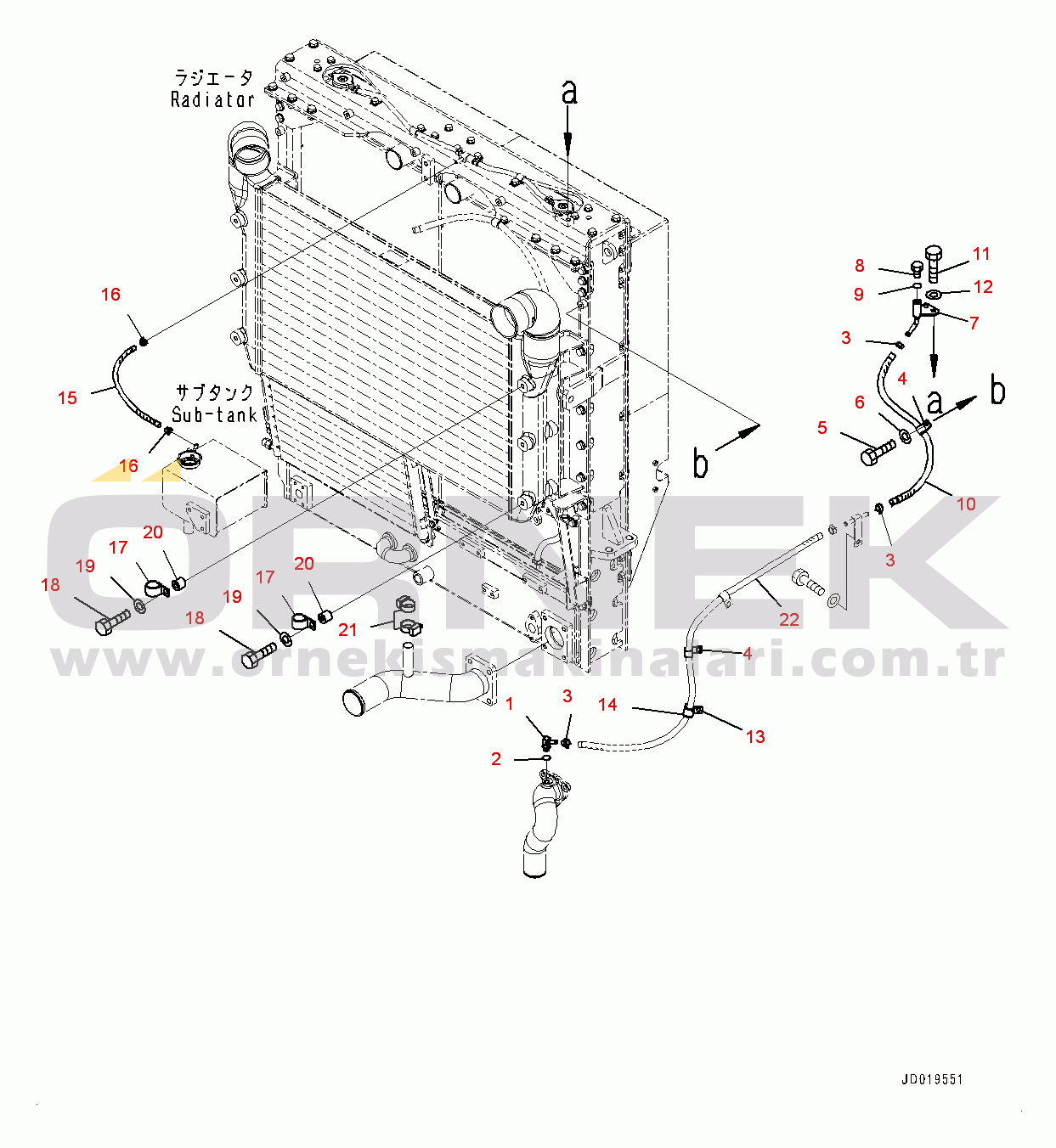 Komatsu WA500-6 S/N 55479-UP (ecot3, For EU) Radiator, Air Vent (#55479-)