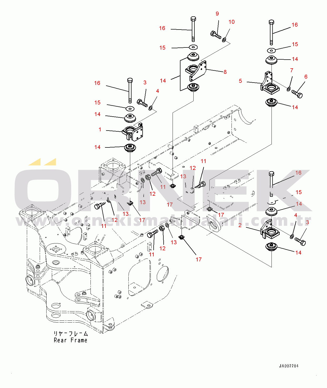 Komatsu WA150PZ-6 S/N 80001-UP Engine Mounting (#80001-)