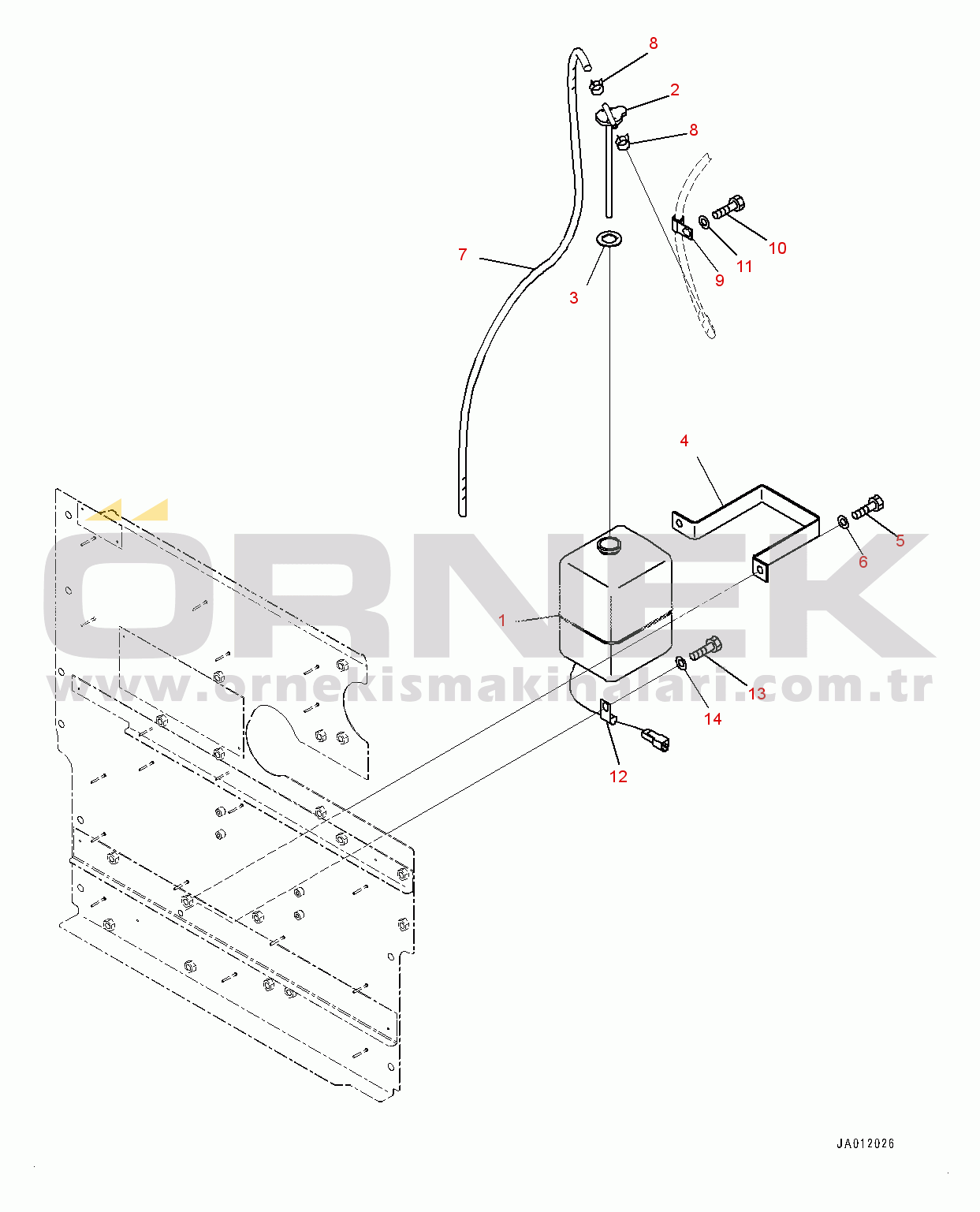 Komatsu WA150PZ-6 S/N 80001-UP Radiator, Tank (#81535-)