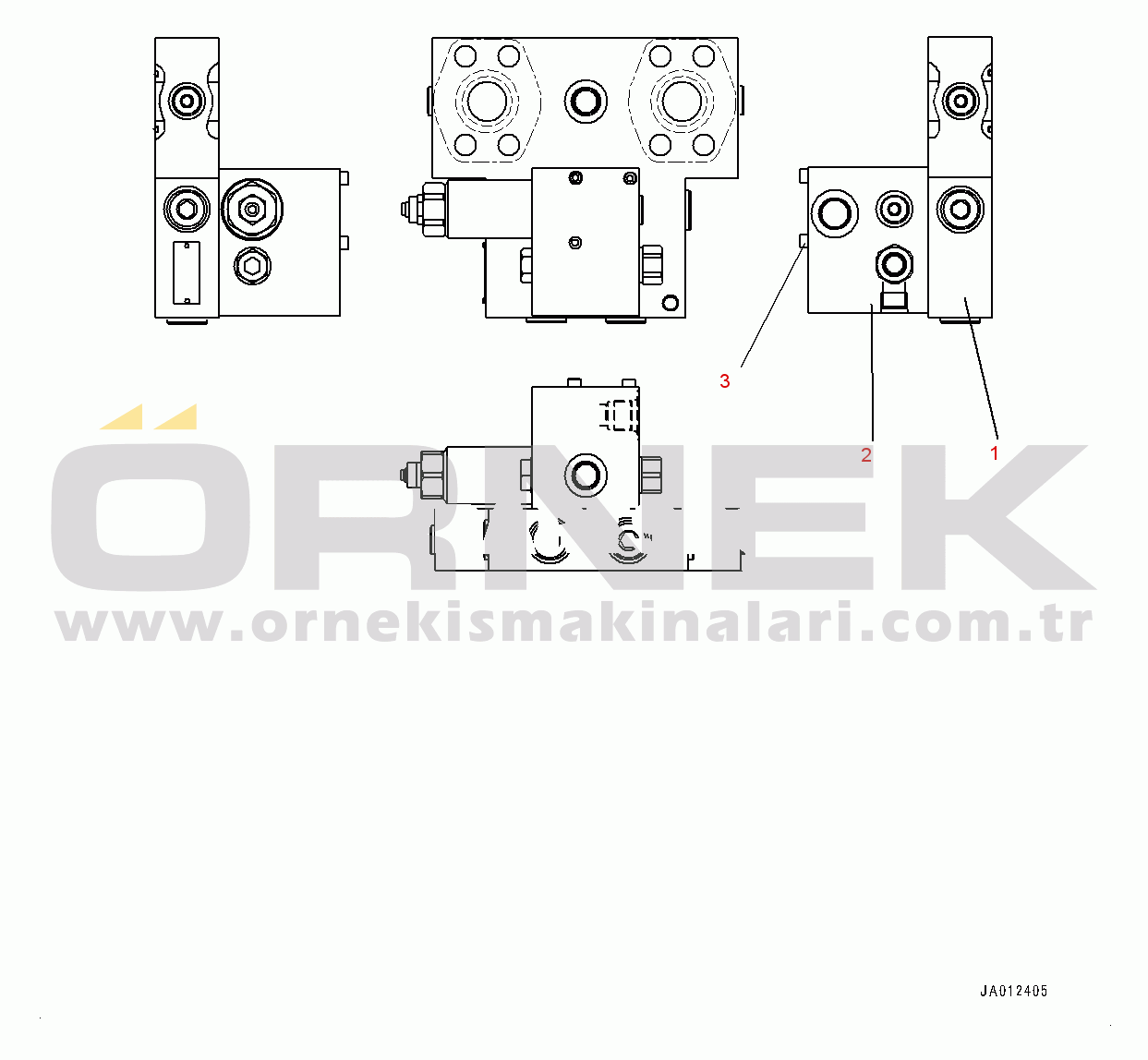 Komatsu WA150PZ-6 S/N 80001-UP Transfer, Inner Parts, Emergency Steering Valve (1/4) (#80001-)
