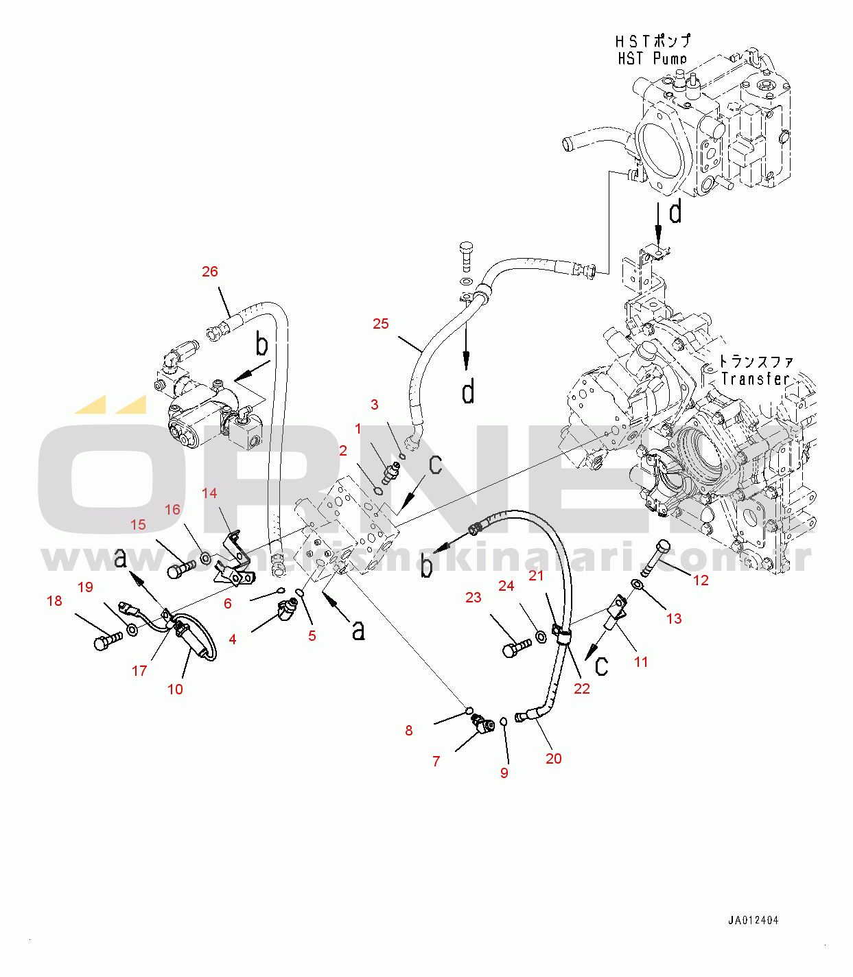 Komatsu WA150PZ-6 S/N 80001-UP Transfer, Emergency Steering Related Parts (2/2) (#80001-)