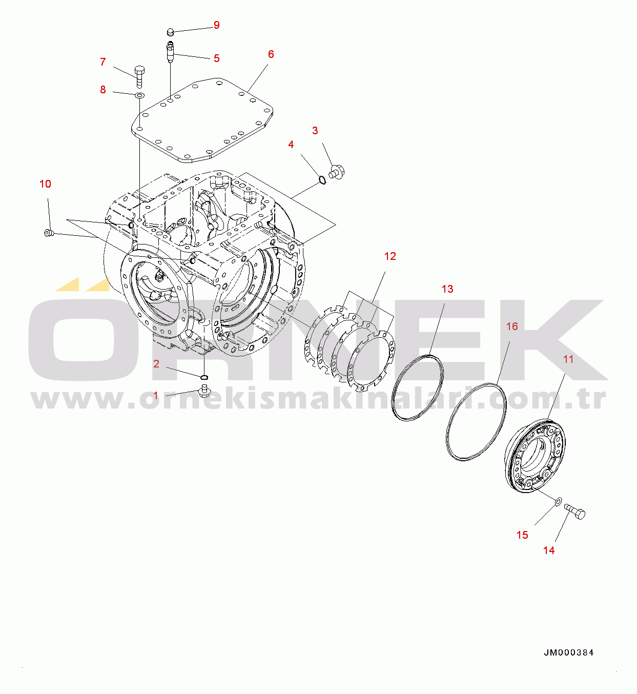 Komatsu WA150PZ-6 S/N 80001-UP Rear Axle, Differential, Cover (#80001-)