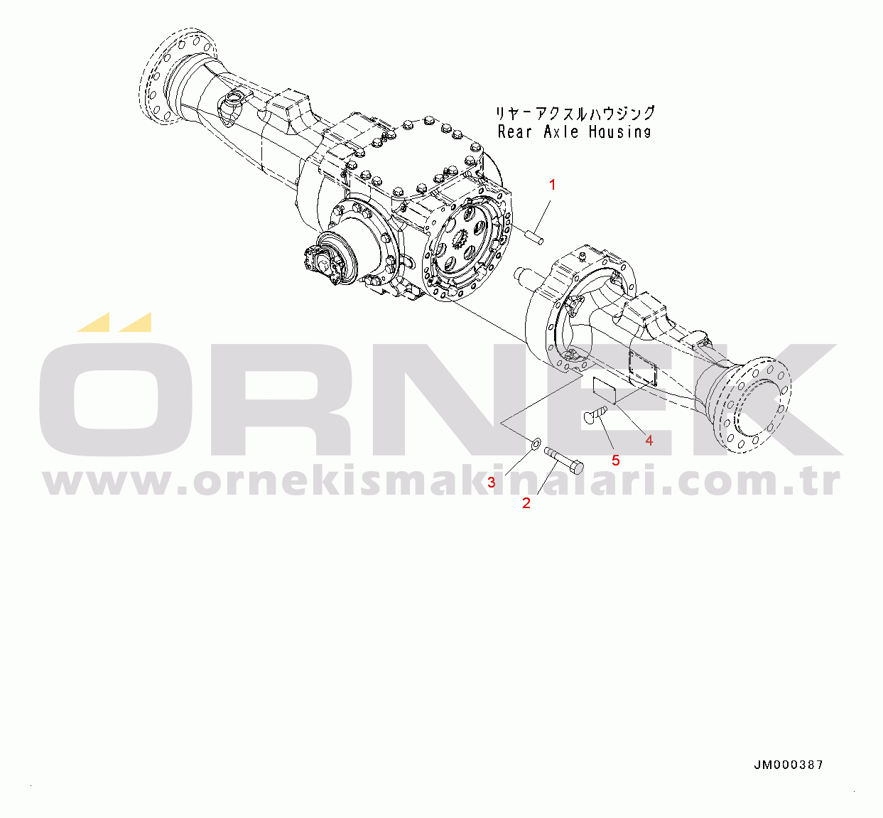 Komatsu WA150PZ-6 S/N 80001-UP Rear Axle, Housing Mounting (#80001-)