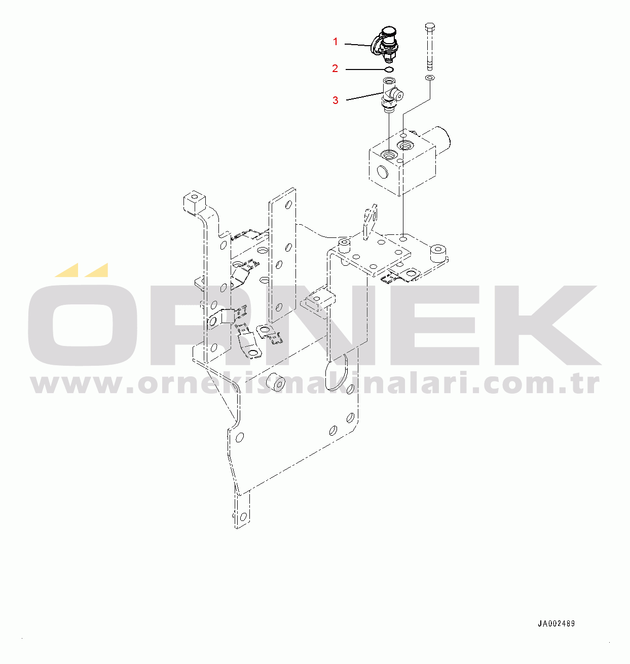 Komatsu WA150PZ-6 S/N 80001-UP Steering Cylinder, Mounting (#80001-)
