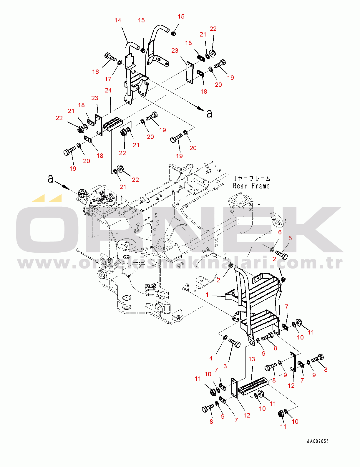 Komatsu WA150PZ-6 S/N 80001-UP Ladder,  (#80371-)