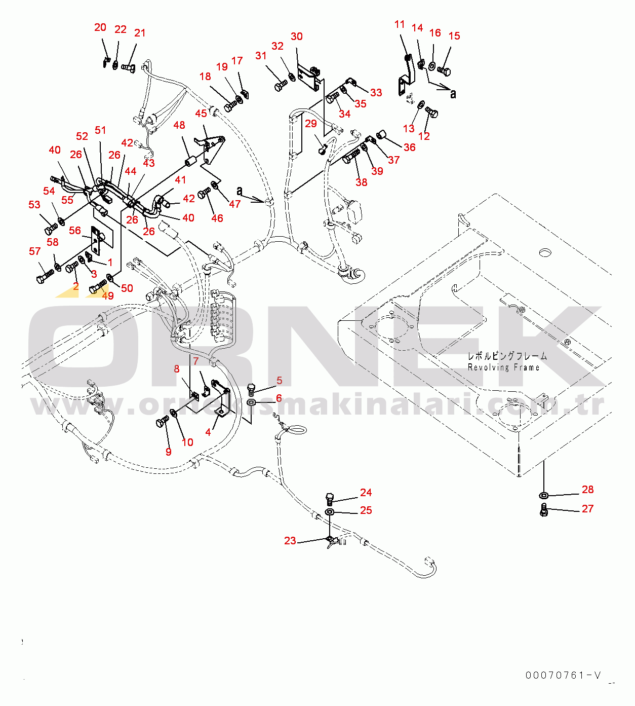 Komatsu PC200LC-8 S/N 350001-UP Electric Wiring Harness, Main Wiring Harness (3/3) (#350001-)