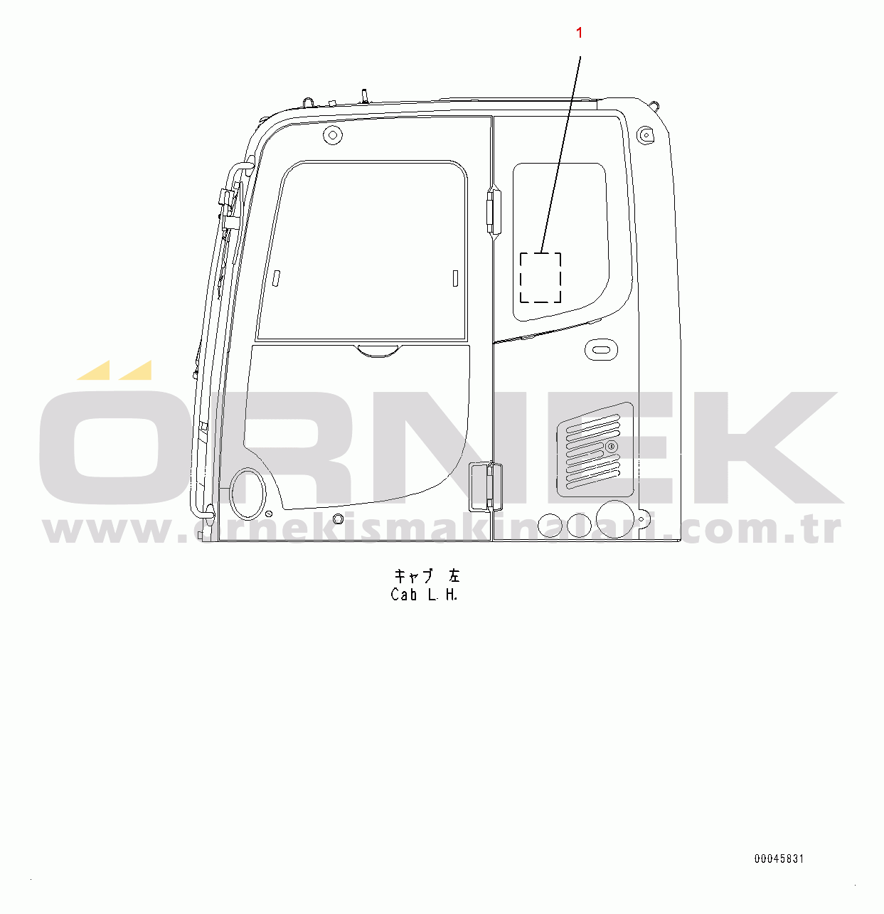 Komatsu PC200LC-8 S/N 350001-UP Lifting Capacity Chart (#350001-)