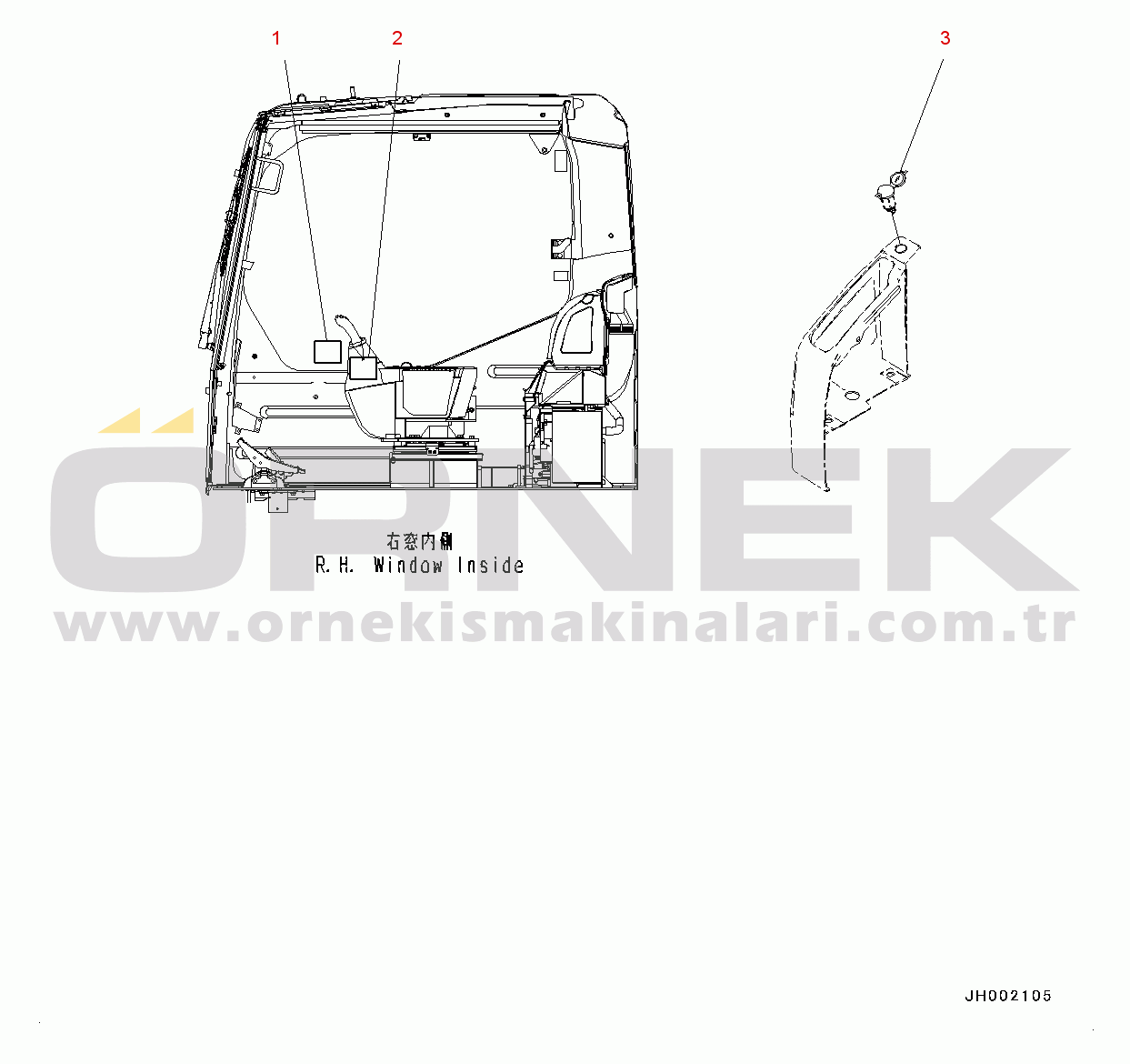 Komatsu PC200LC-8 S/N 350001-UP Caution Plates (#350001-)
