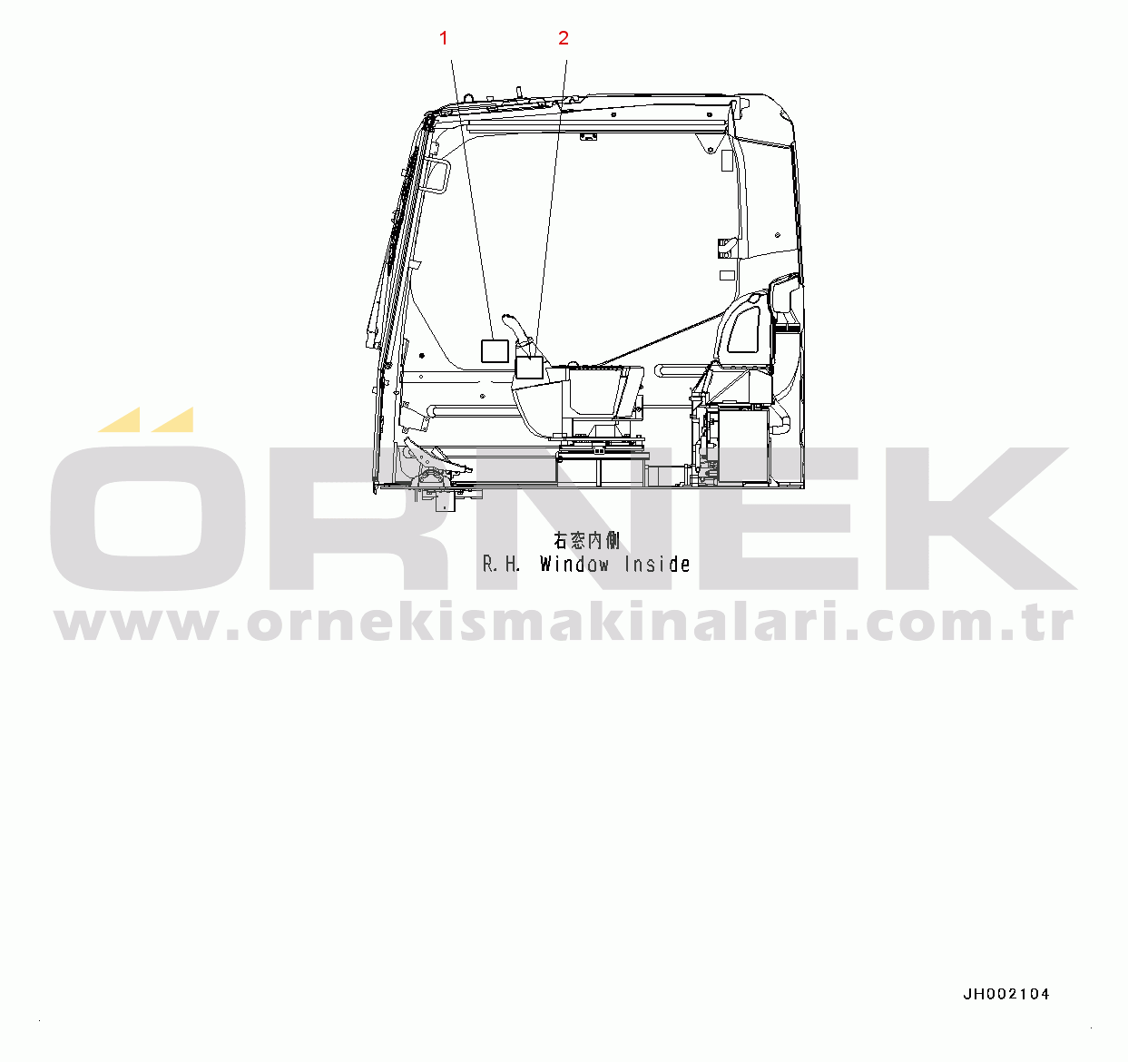 Komatsu PC200LC-8 S/N 350001-UP Caution Plates (#350001-)