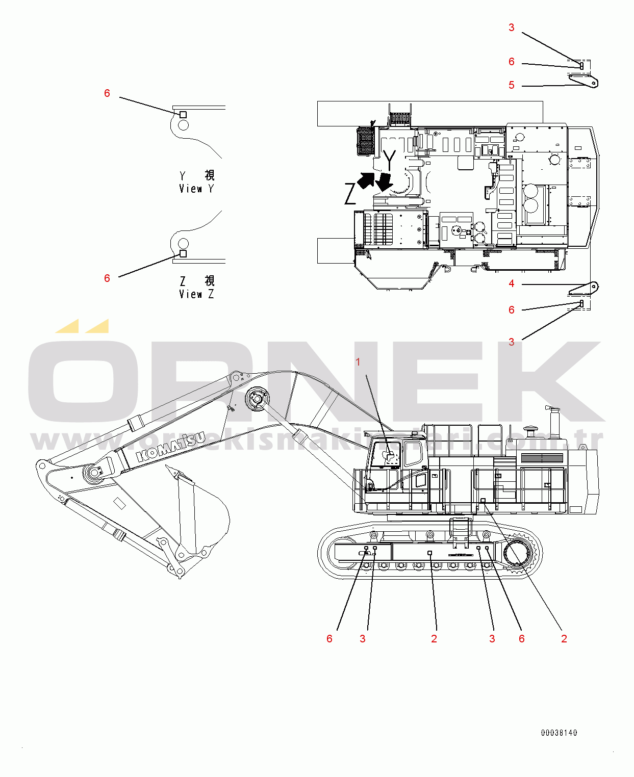 Komatsu pc3000 карта смазки