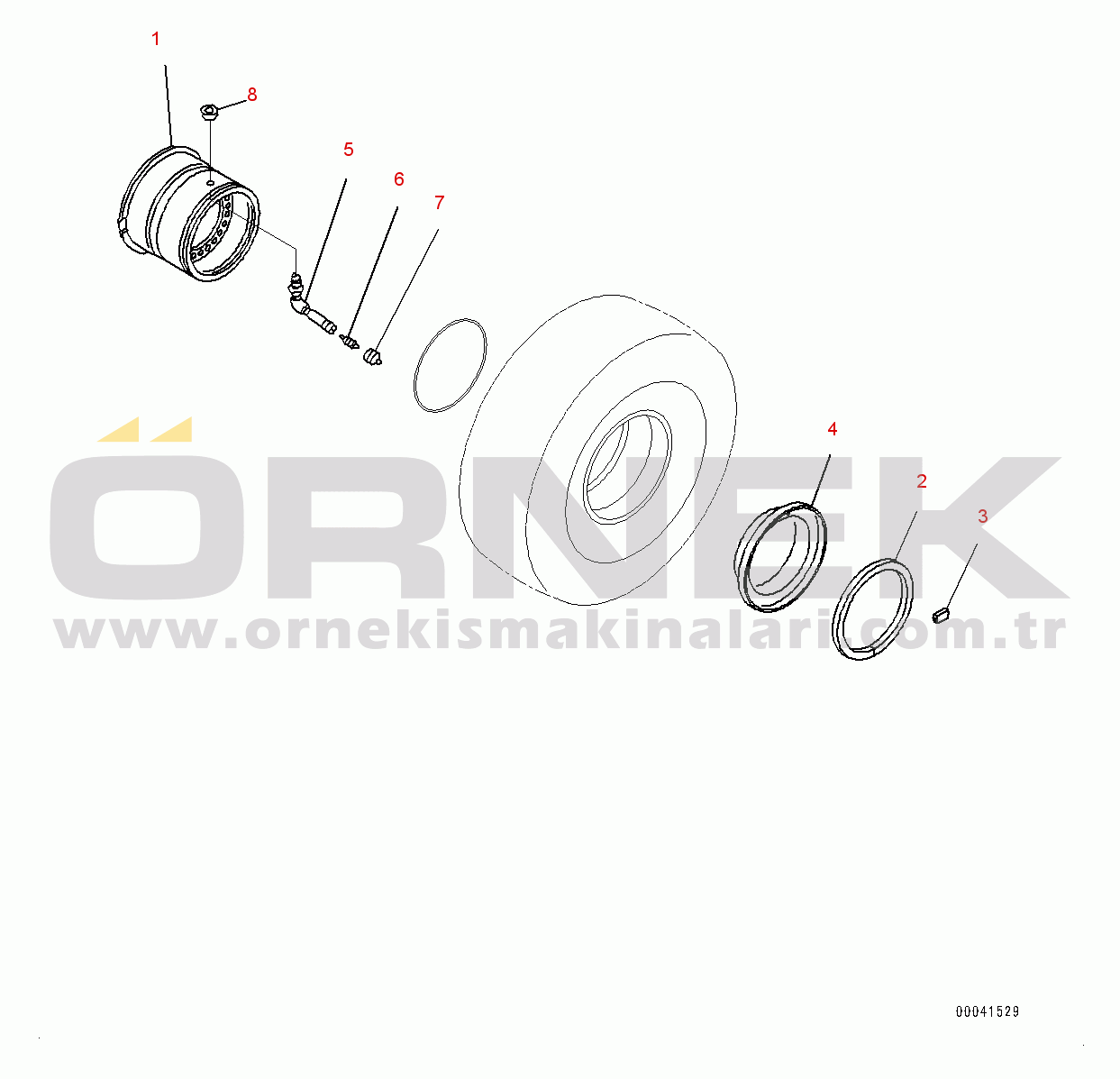 Komatsu HM400-2R S/N 7079-UP Rim, Inner Parts (#7079-)