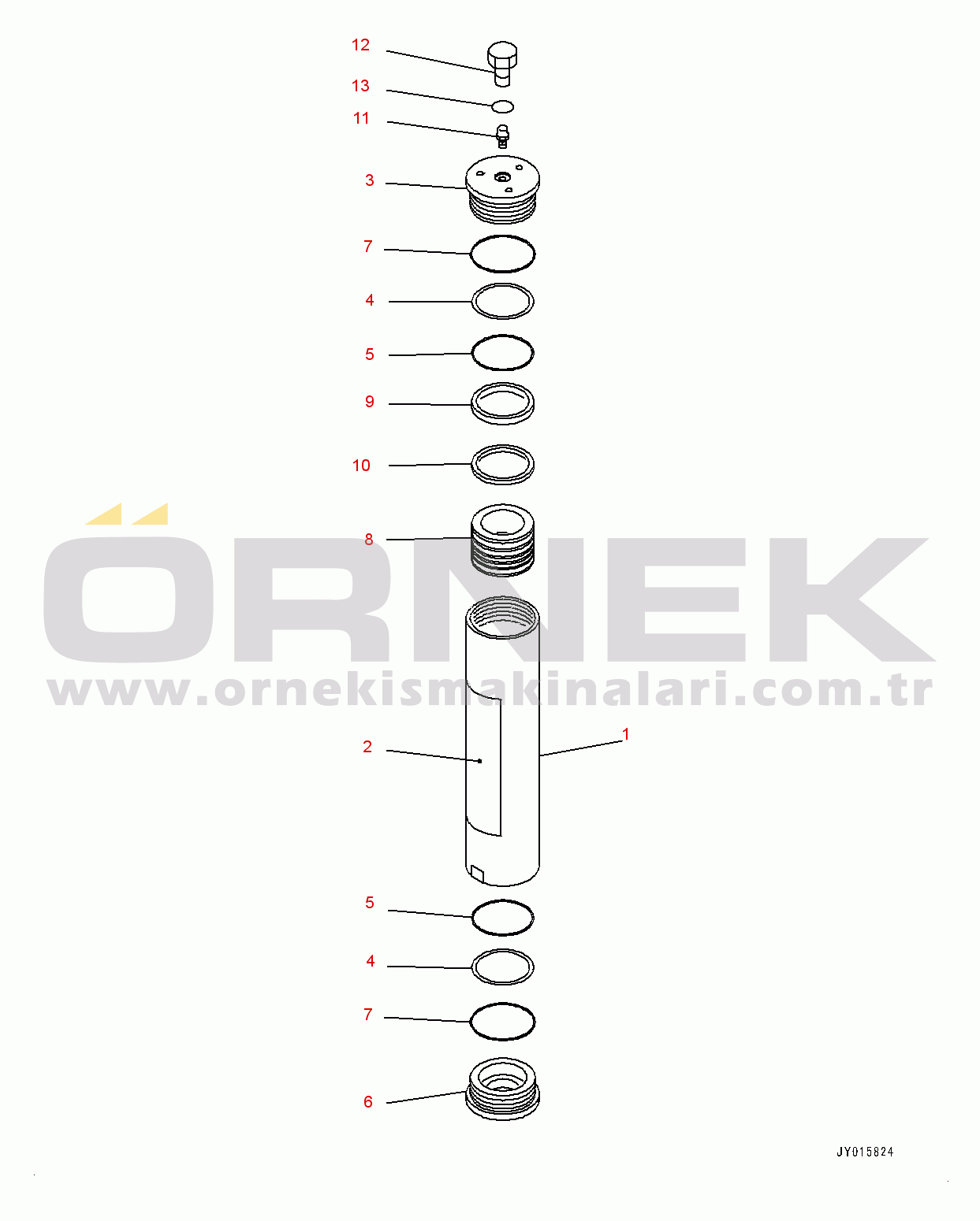 Komatsu HM300-2 S/N 2785-UP Accumulator, Inner Parts (#2785-)