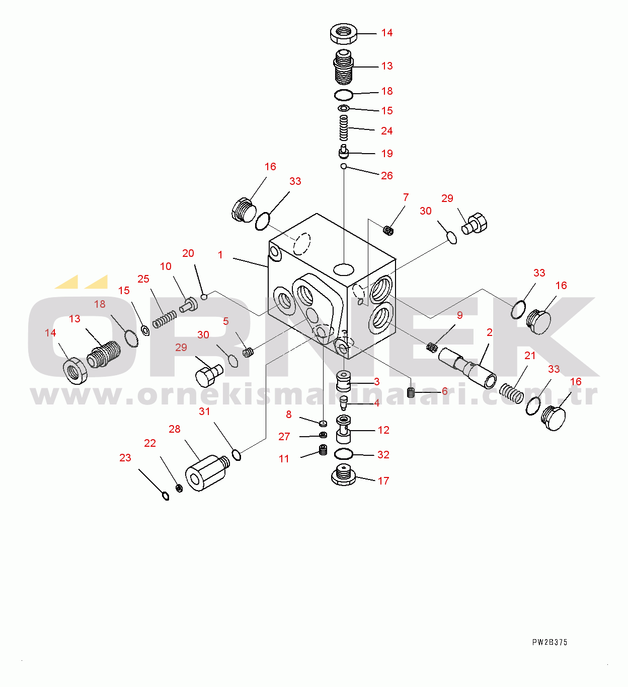 Komatsu HM300-2 S/N 2785-UP Accumulator, Charge Valve (#2785-)