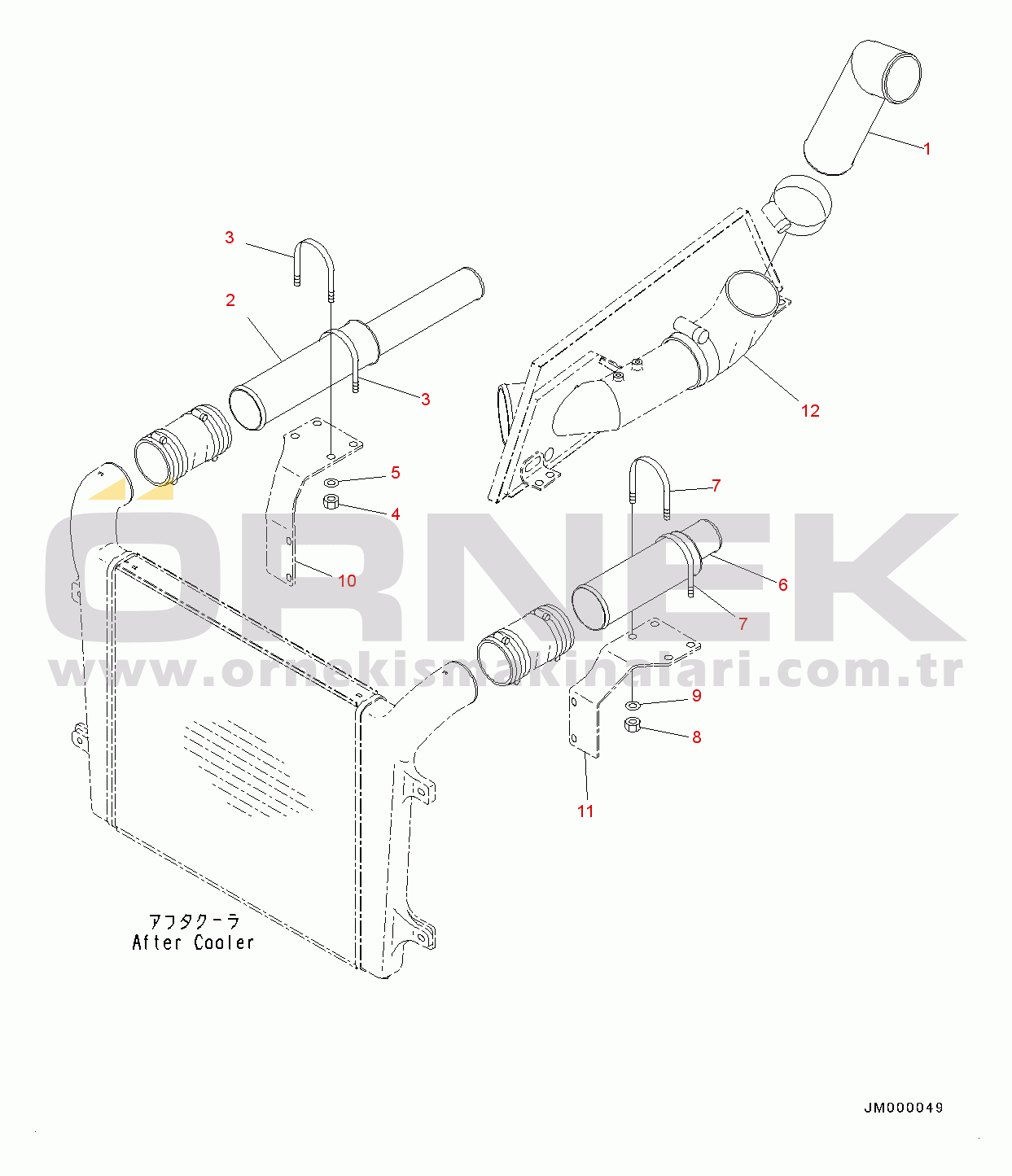 Komatsu HM300-2 S/N 2785-UP Air Intake Connector (#2785-)
