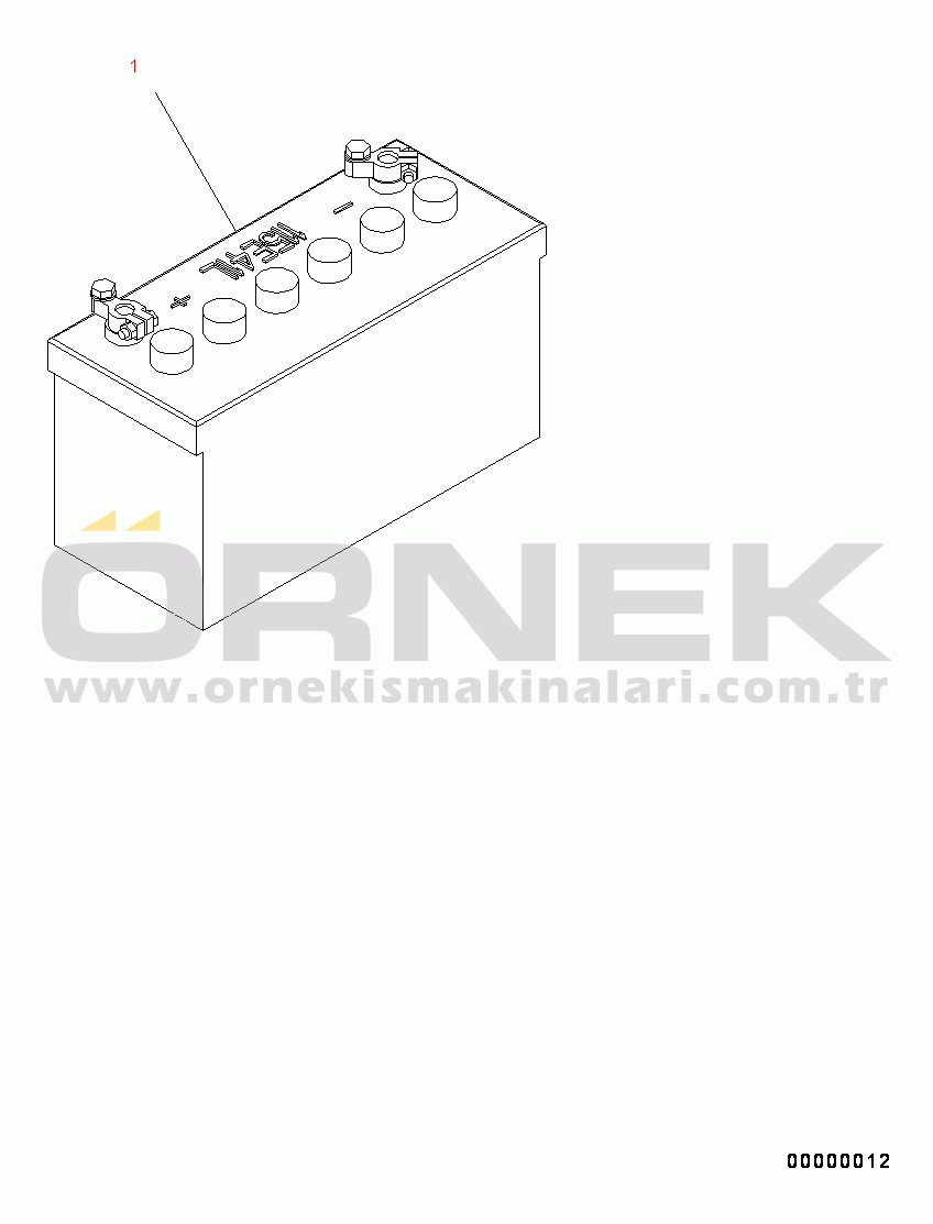 Komatsu WA250PZ-6 S/N 75750-UP Battery (#75750-)