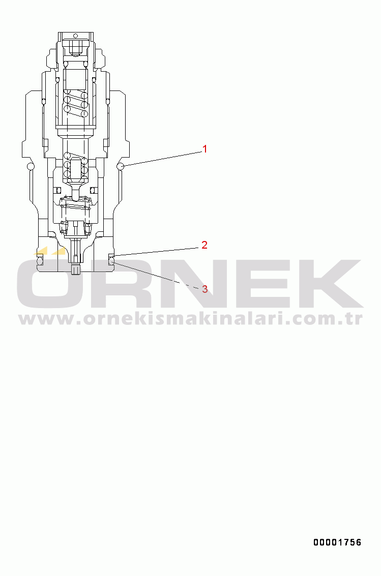 Komatsu WA250PZ-6 S/N 75750-UP Hydrostatic Transmission (HST) Pump and Motor, HST Pump, Relief Valve (#75750-)