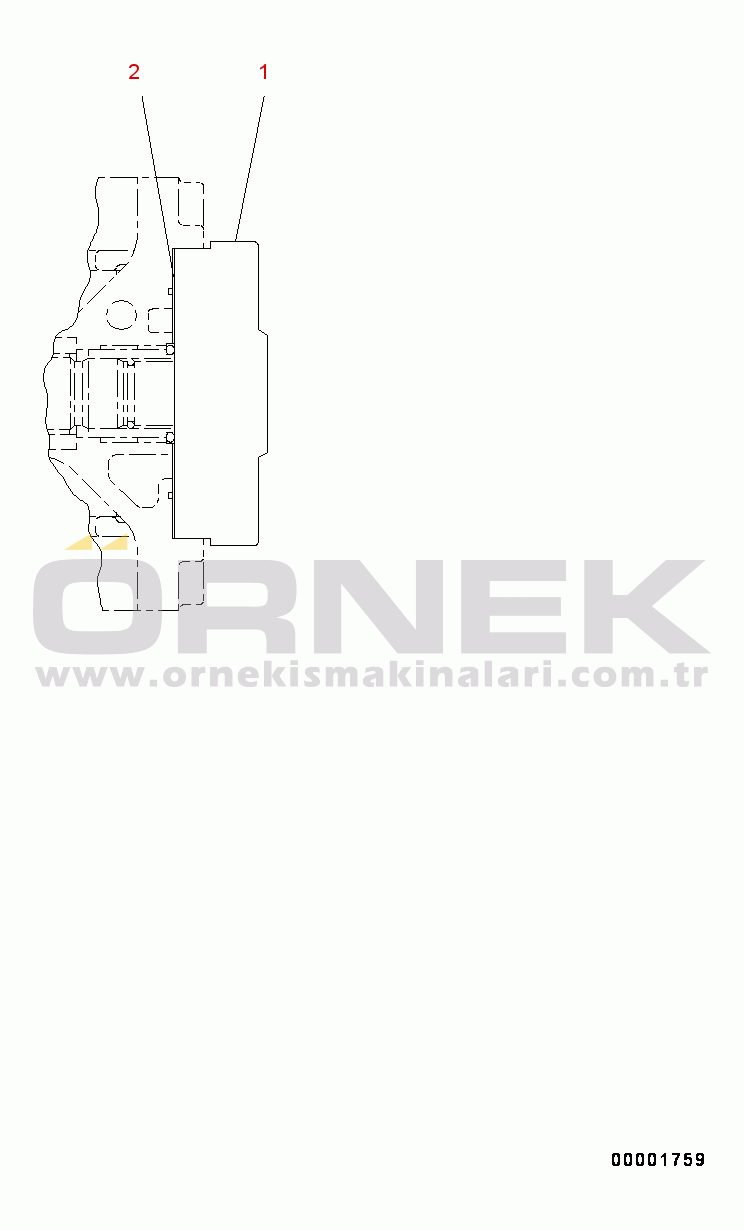 Komatsu WA250PZ-6 S/N 75750-UP Hydrostatic Transmission (HST) Pump and Motor, HST Pump, Gear Pump (1/2) (#75750-)