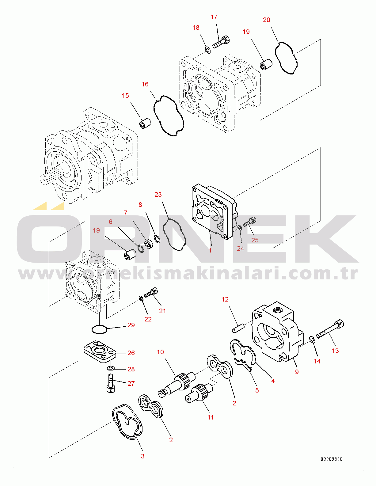 Komatsu WA250PZ-6 S/N 75750-UP (For EU) Hydraulic Oil Pump, Inner Parts, Pump (4/4) (#75750-)