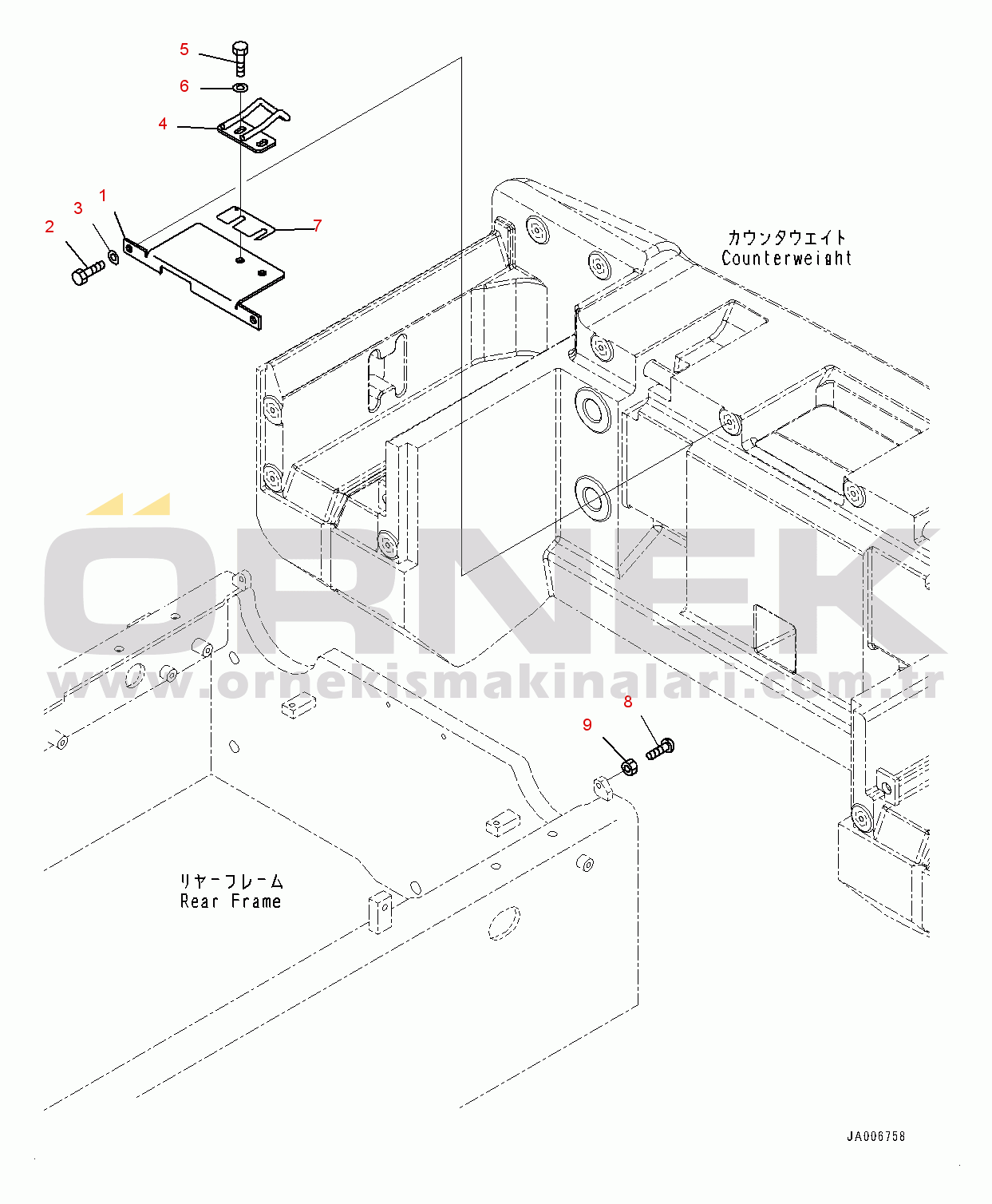 Komatsu WA250PZ-6 S/N 75750-UP (Avrupa İçin) Engine Hood, Related Parts (#75750-)