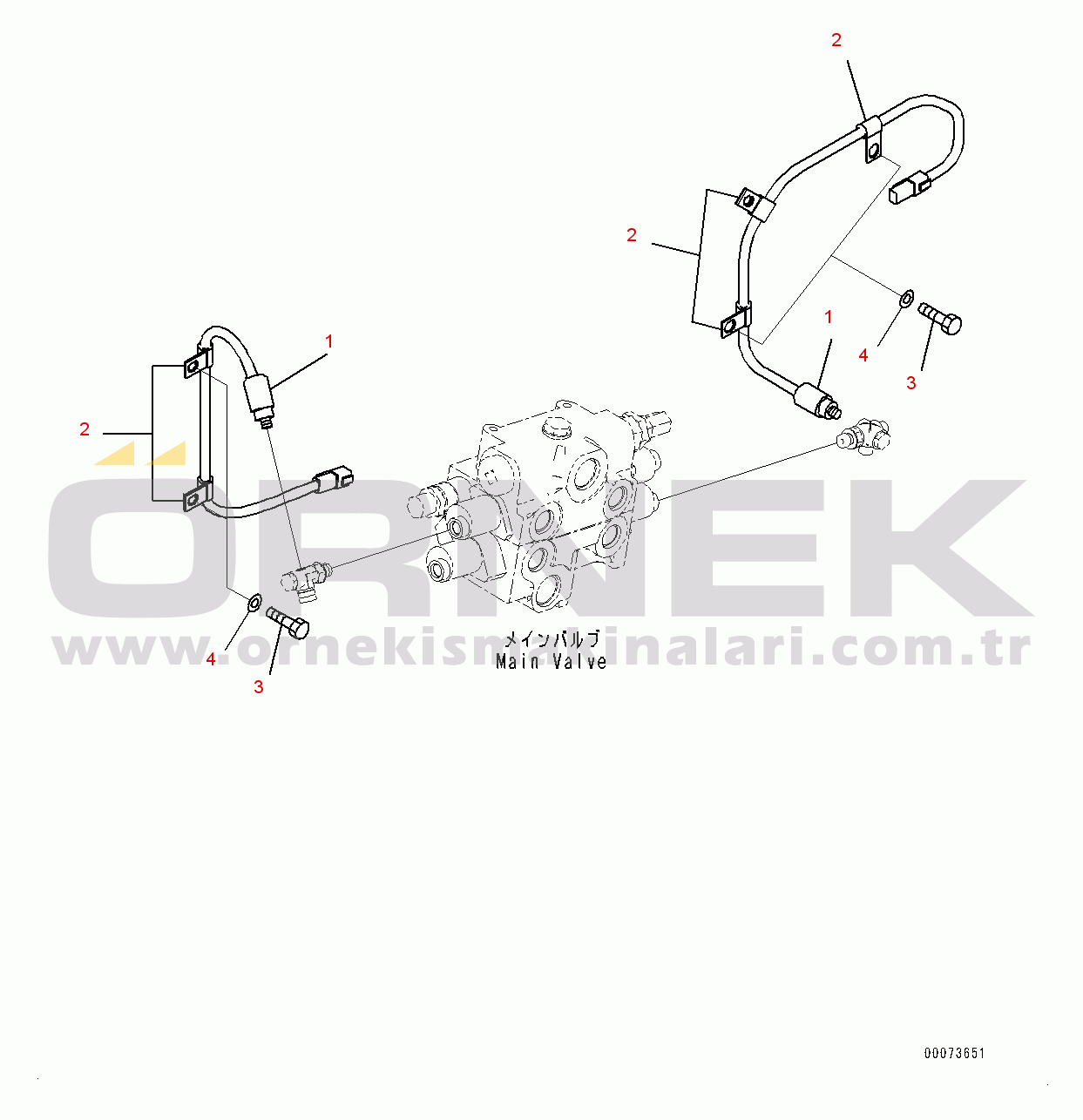 Komatsu WA200PZ-6 S/N 70883-UP Hydraulic Control Valve, Sensor (#70883-)