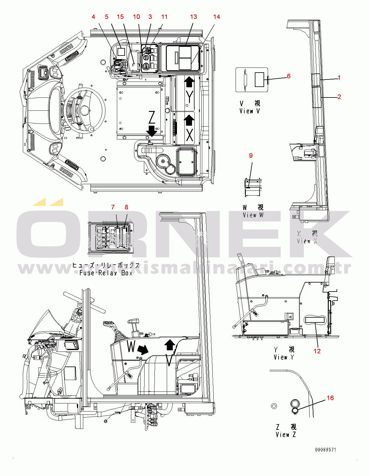 Komatsu WA200PZ-6 S/N 70883-UP Decal, Interior (#70883-70958)