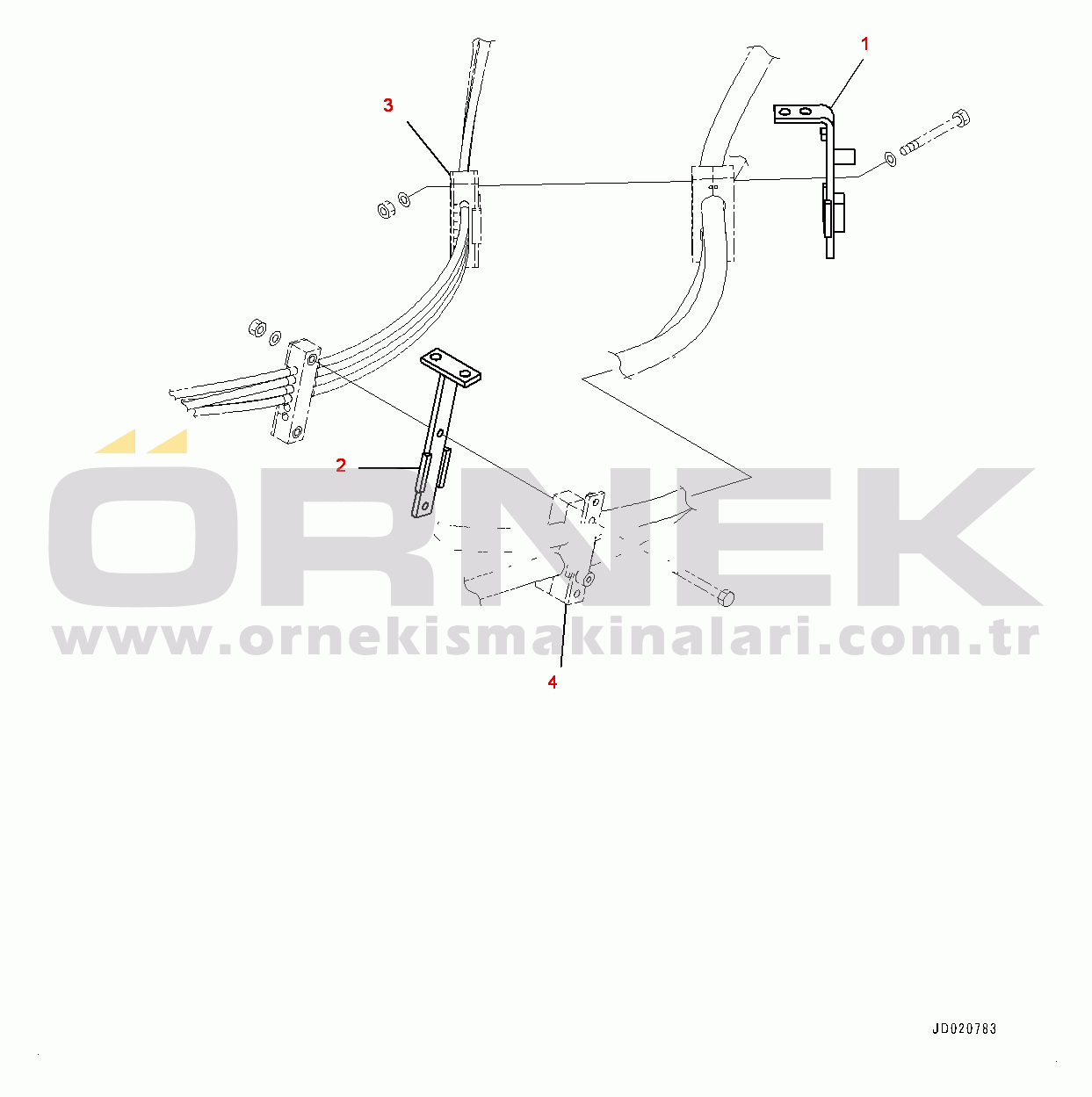 Komatsu WA200PZ-6 S/N 70883-UP (Kuzey Amerika İçin) Hydraulic Piping, Plate (#70883-)