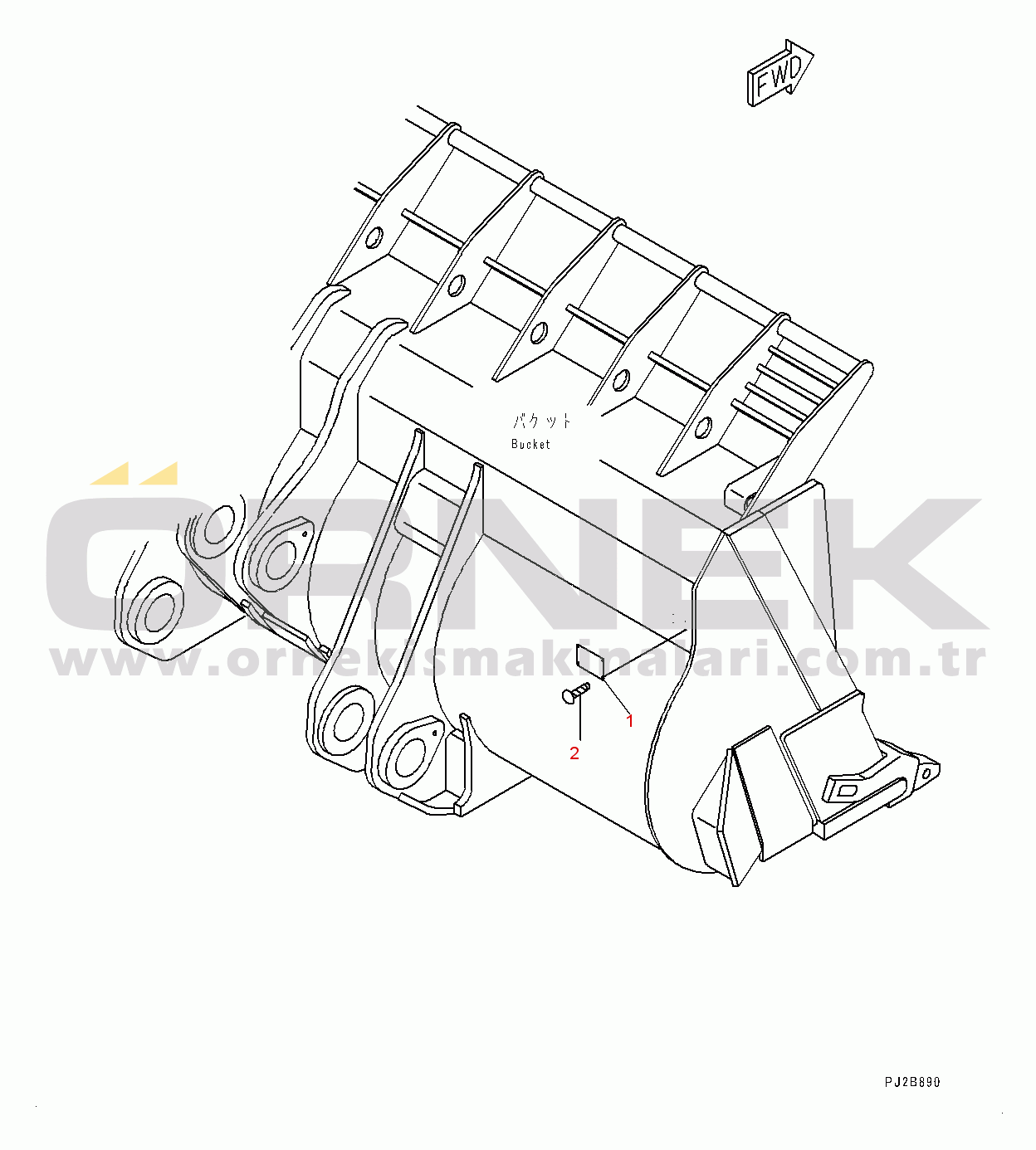 Komatsu WA800-3E0 S/N 70030-UP Bucket Plate (#70030-)