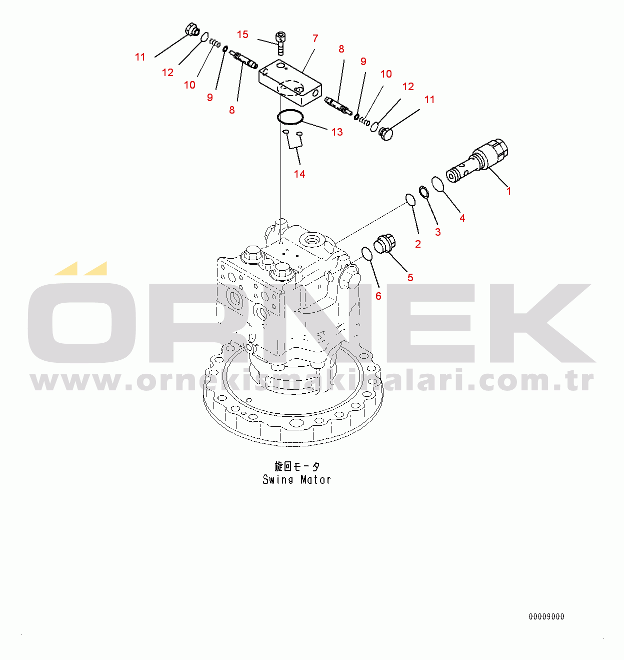 Komatsu PC650LC-8E0 S/N 65001-UP Swing Machinery, Inner Parts, Swing Motor (3/6) (#65001-)