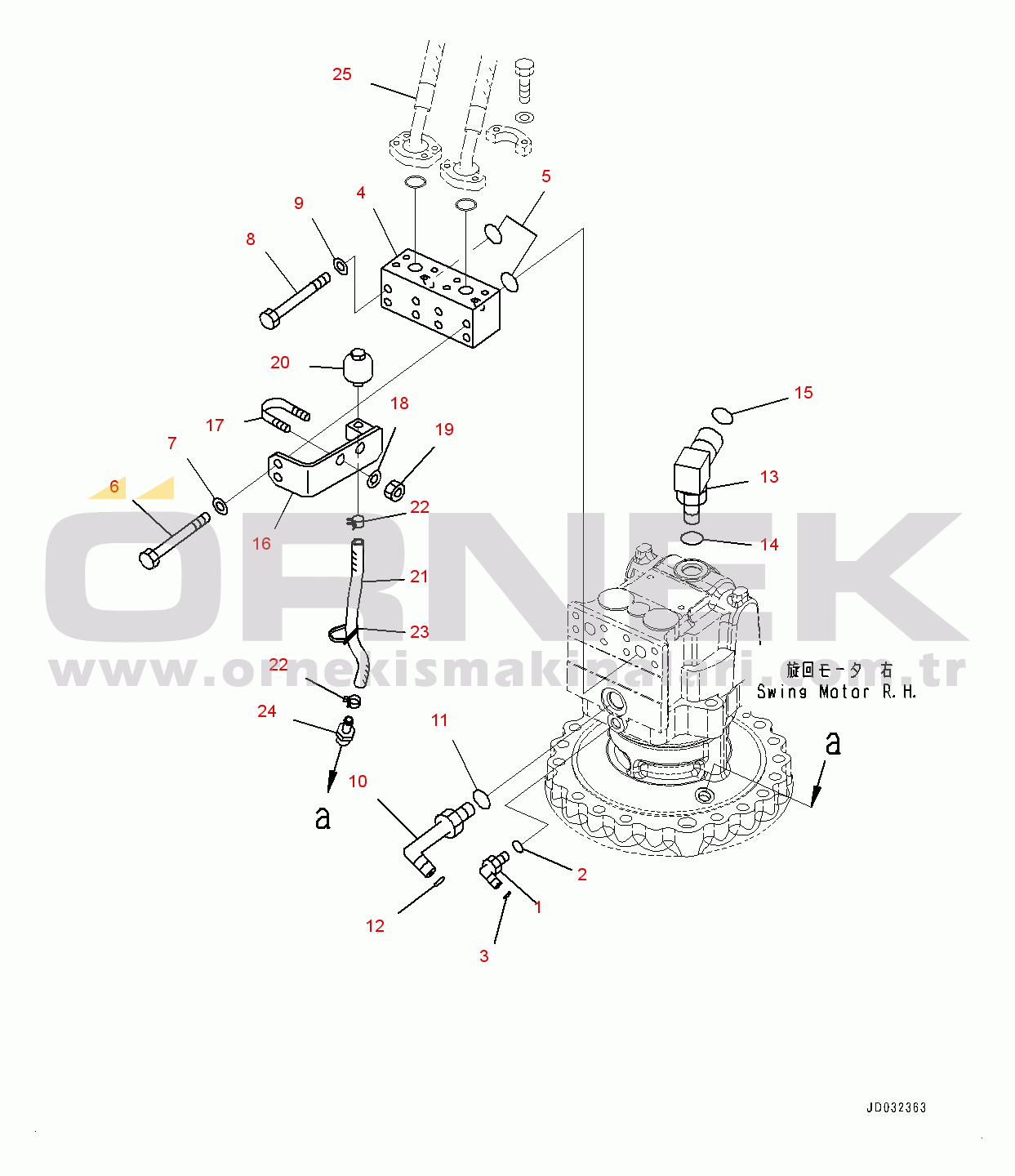 Komatsu PC650LC-8E0 S/N 65001-UP Swing Machinery, Block (1/2) (#65001-)