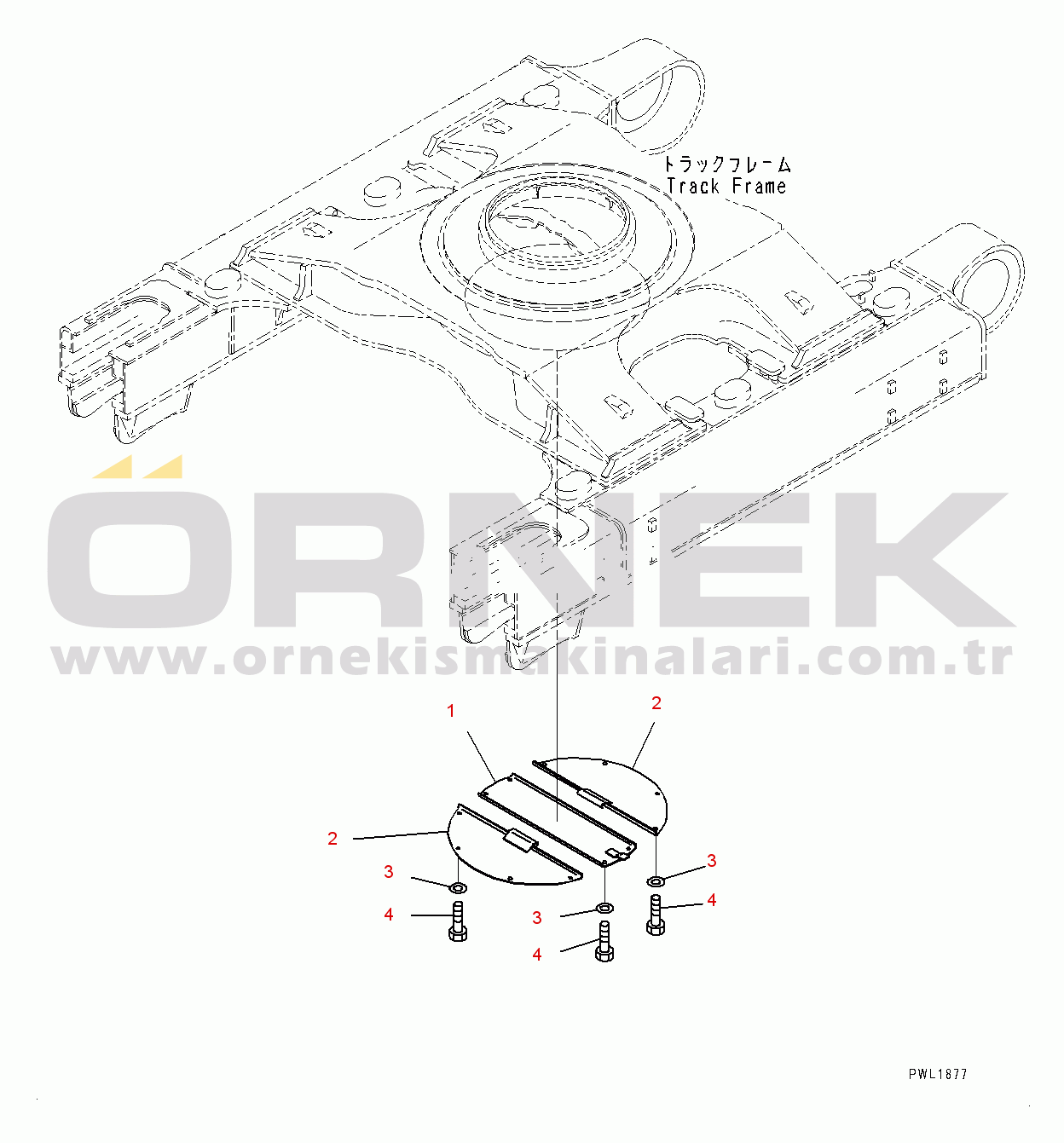 Komatsu PC600LC-8E0 S/N 65001-UP Track Frame Under Cover (#65001-)