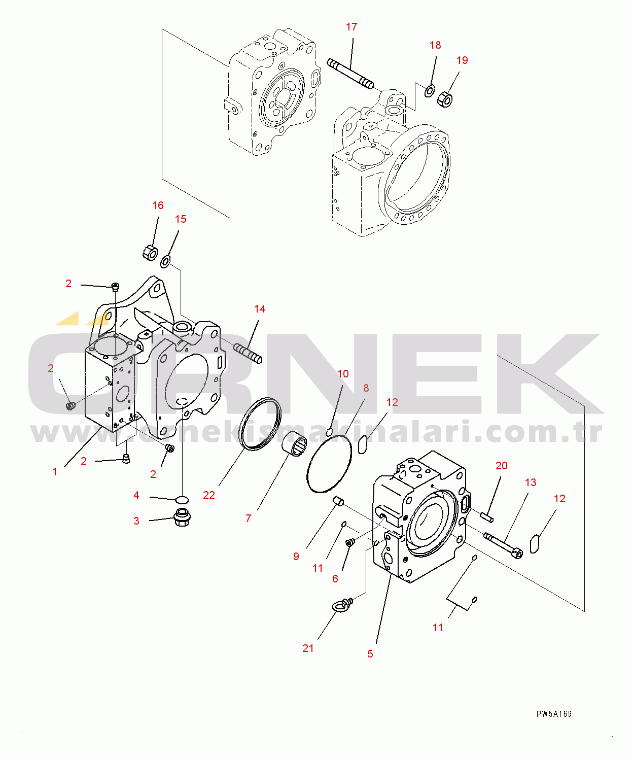 Komatsu PC600-8E0 S/N 65001-UP Piston Pump, Inner Parts, No.1 Pump (1/14) (#65001-)