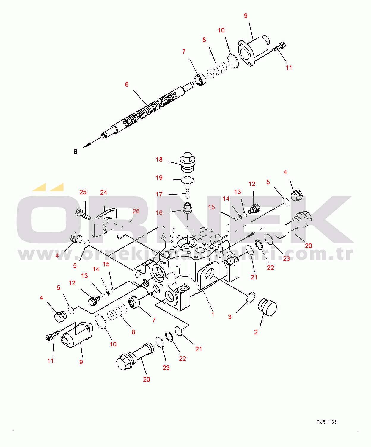 Komatsu PC600-8E0 S/N 65001-UP Attachment Piping, Control Valve, Attachment (#65001-)