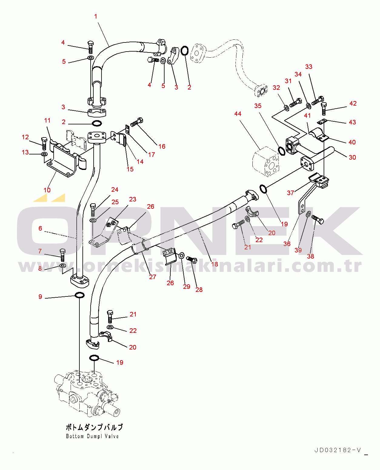 Komatsu PC600-8E0 S/N 65001-UP Attachment Piping, Hose (#65001-)
