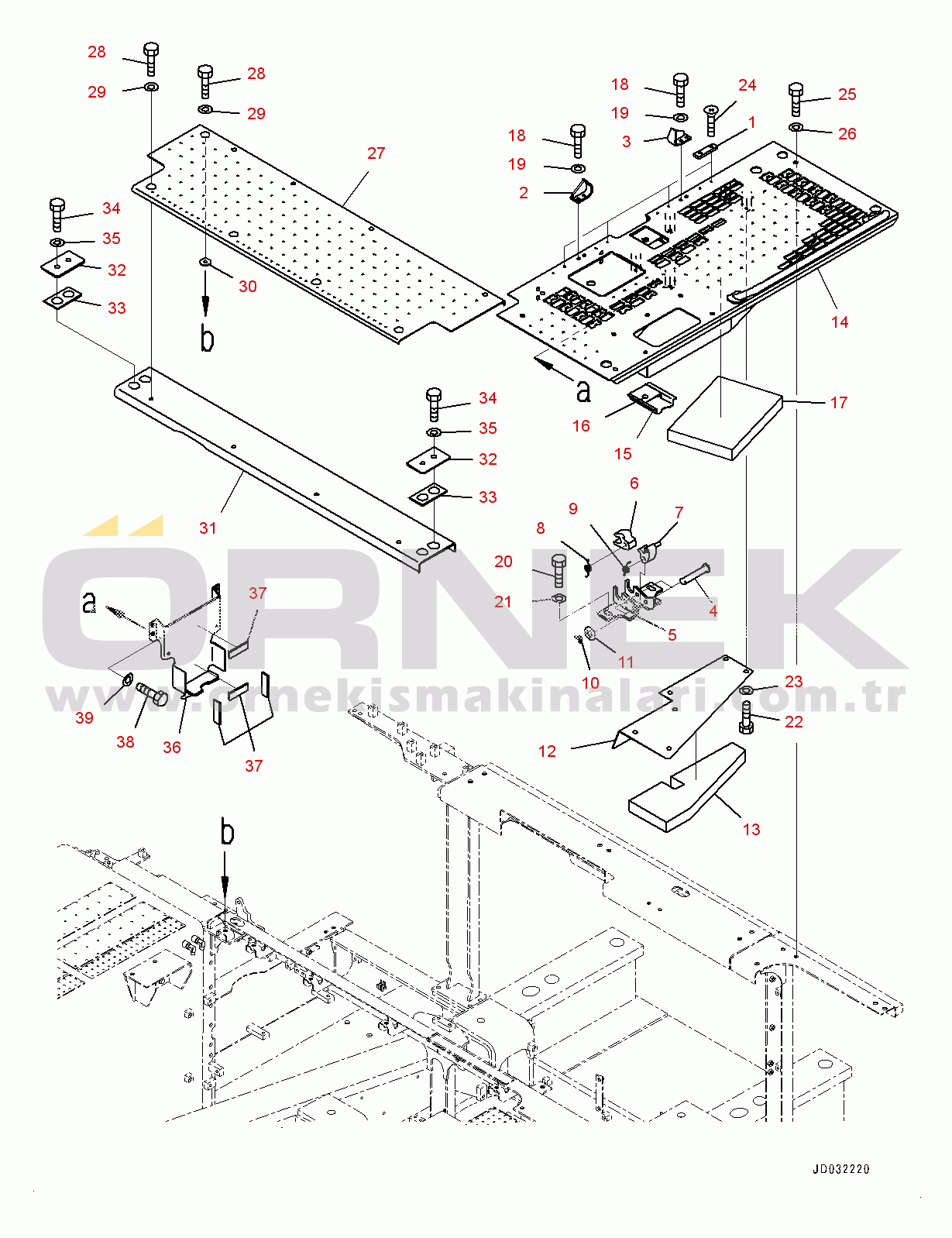 Komatsu PC600-8E0 S/N 65001-UP Rear Cover, Cover (#65001-)