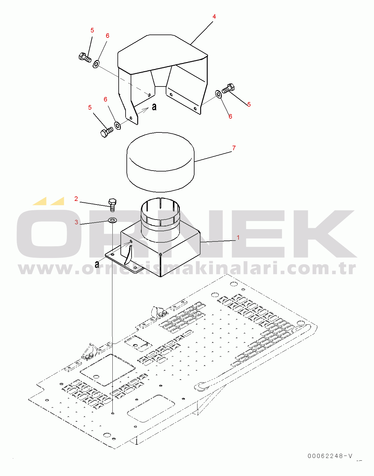 Komatsu PC600-8E0 S/N 65001-UP Rear Cover, Duct and Cover (#65001-)