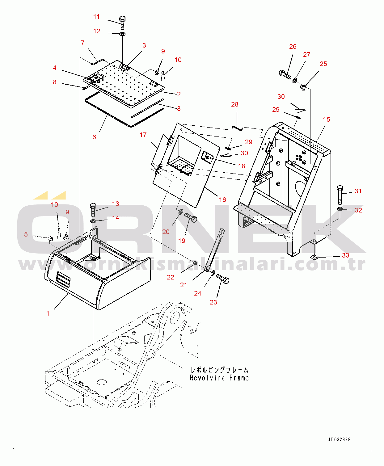 Komatsu PC600-8E0 S/N 65001-UP Side Case (#65001-)