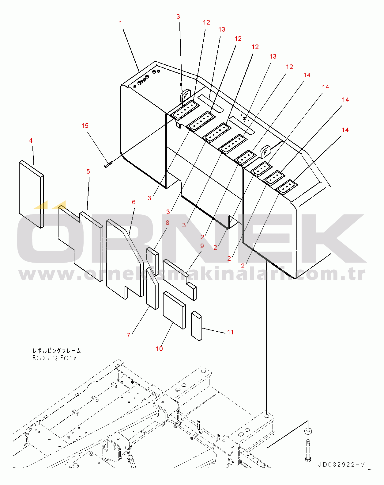 Komatsu PC600-8E0 S/N 65001-UP Counterweight (#65001-)