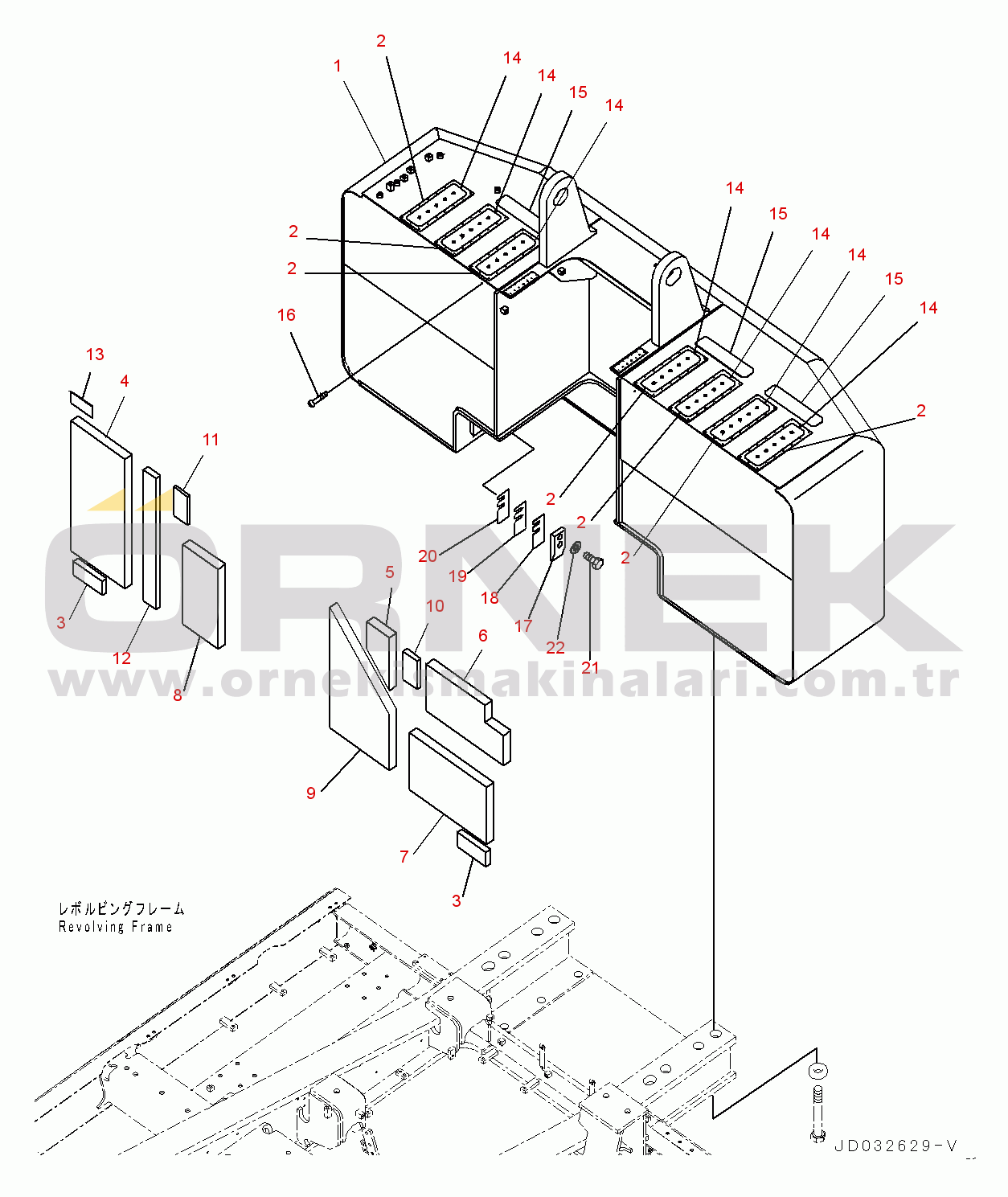 Komatsu PC600-8E0 S/N 65001-UP Counterweight Remover (#65001-)