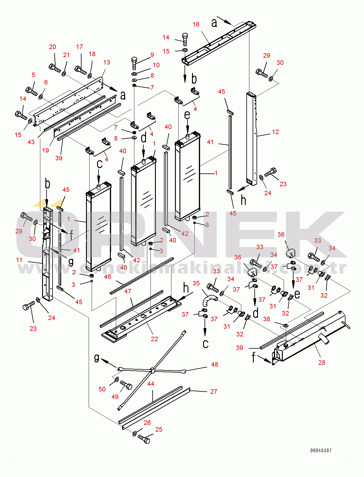 Komatsu PC1250-8R S/N 35201-UP Cooling System, Radiator (#35201-)