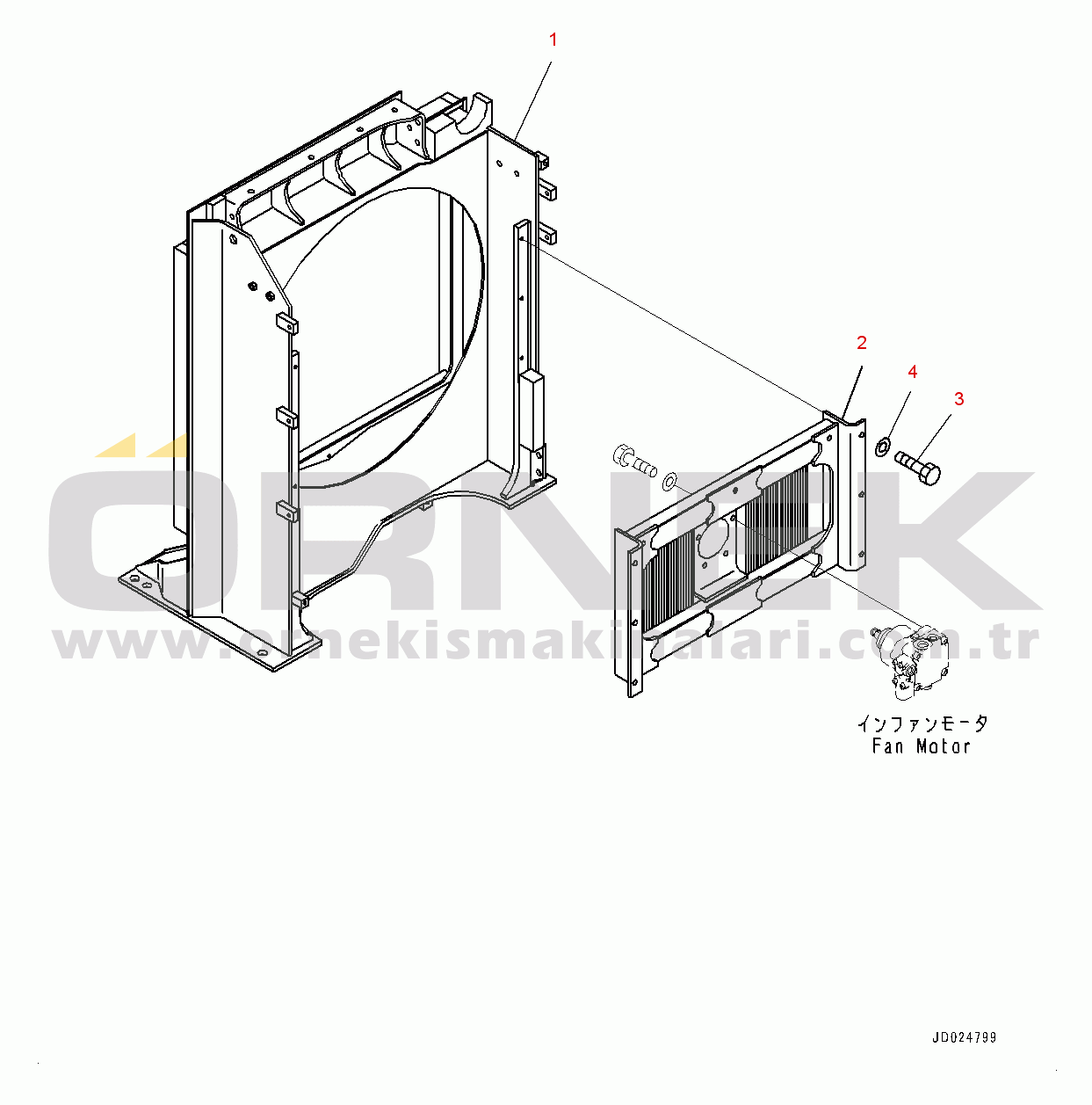 Komatsu PC1250-8R S/N 35201-UP Cooling System, Shroud (2/2) (#35201-)