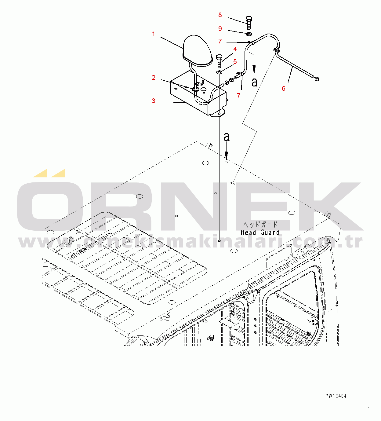 Komatsu PC1250-8R S/N 35201-UP (Extreme Hot Area Arrangement) Beacon Lamp (#35201-)