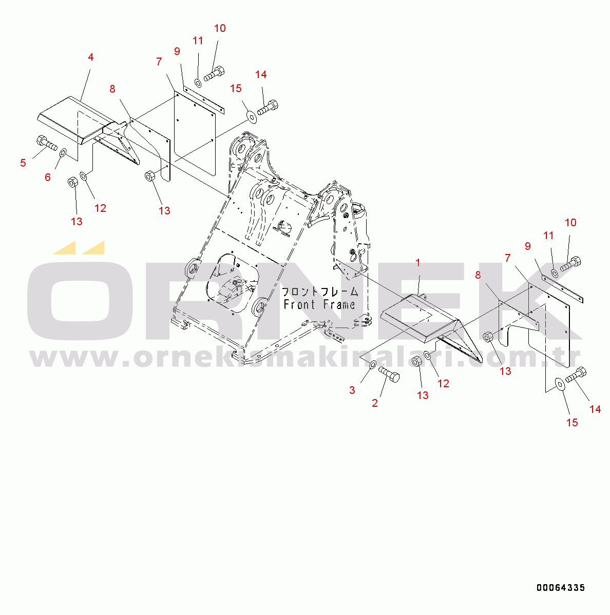 Komatsu WA250-6 S/N 75053-UP (Kuzey Amerika Standard Machine) Front Fender (#75053-)