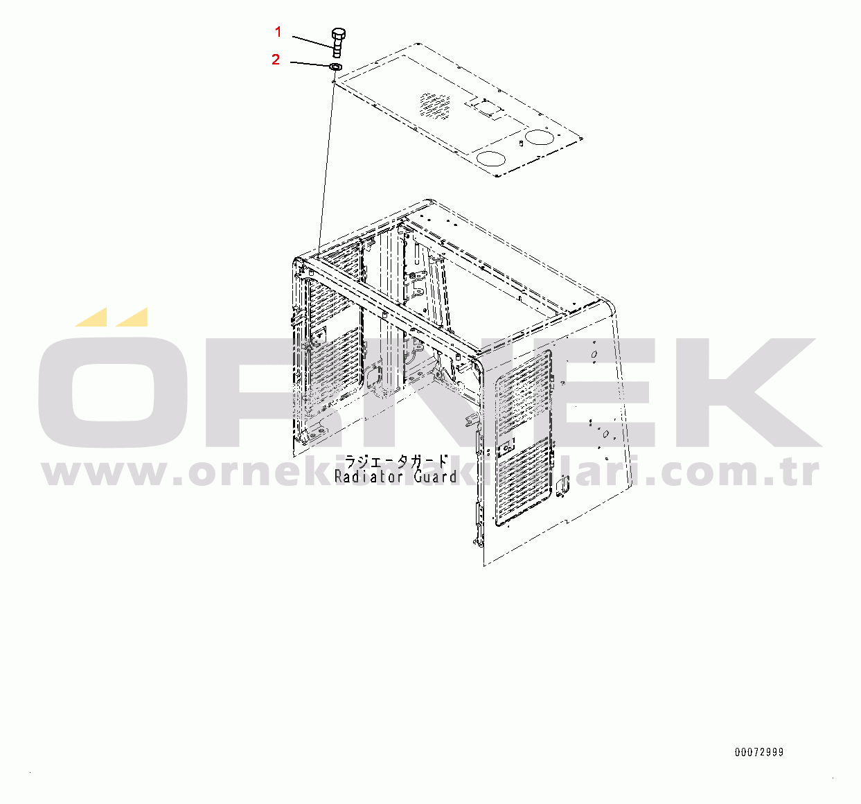 Komatsu WA600-6 S/N 60638-UP Hood, Mounting (4/4) (#60638-)